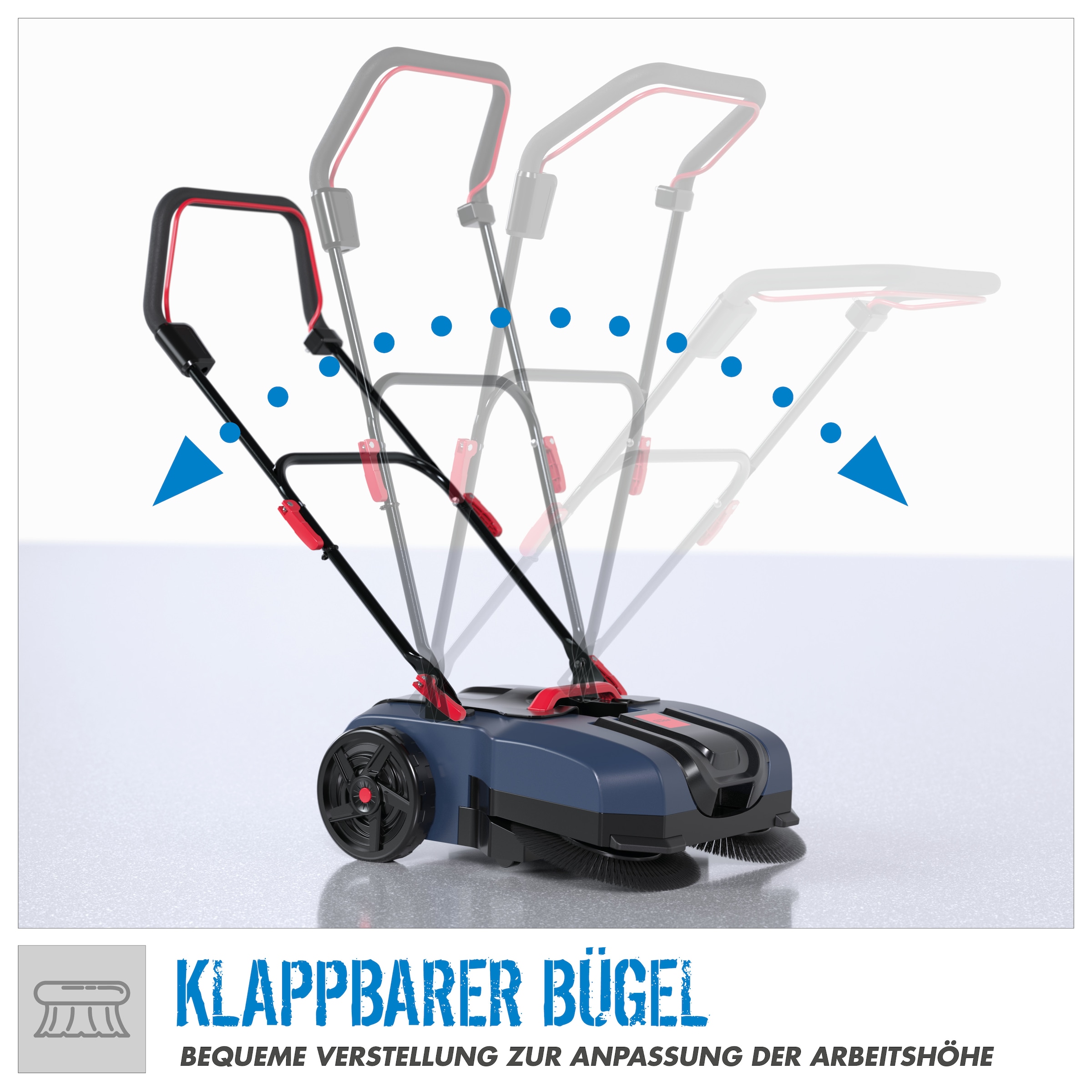 Güde Handkehrmaschine »»GKM 18-401-30««, Akkubetriebene Kehrbesen, Kehrbreite: 610mm, Inkl. Akku