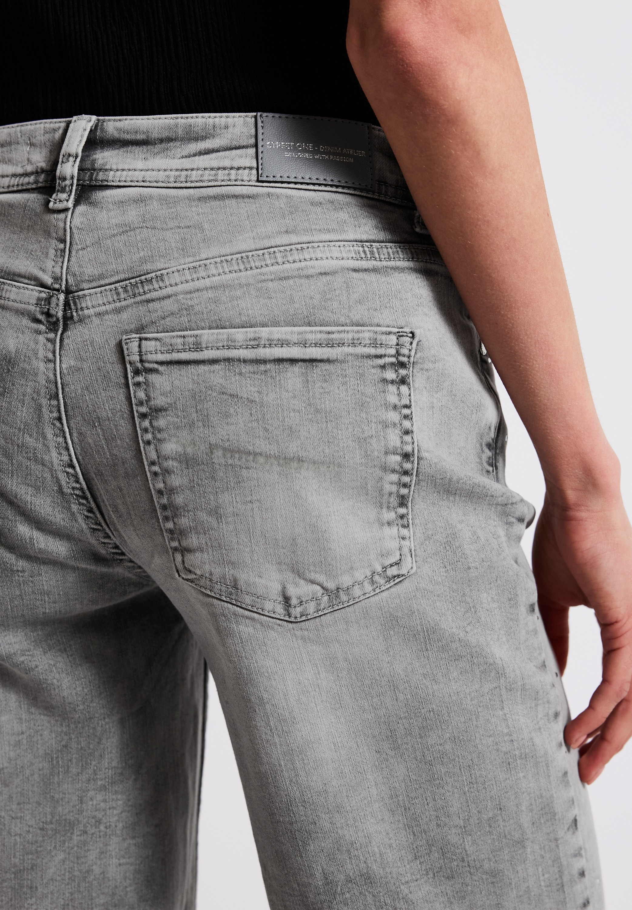 STREET ONE Straight-Jeans, mit Glitzersteine