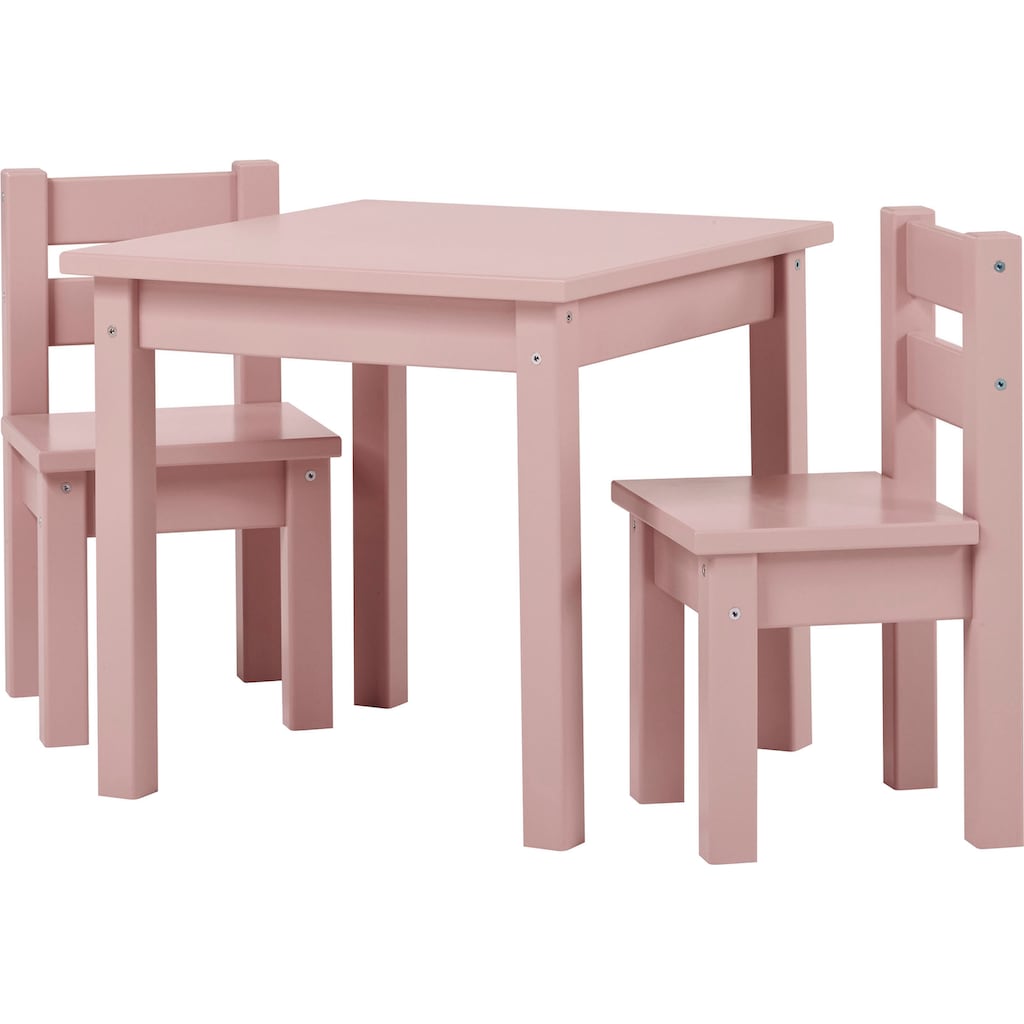 Hoppekids Kindersitzgruppe »MADS Kindersitzgruppe«, (Set, 4 tlg., 1 Tisch, 3 Stühle), in vielen Farben, mit drei Stühlen