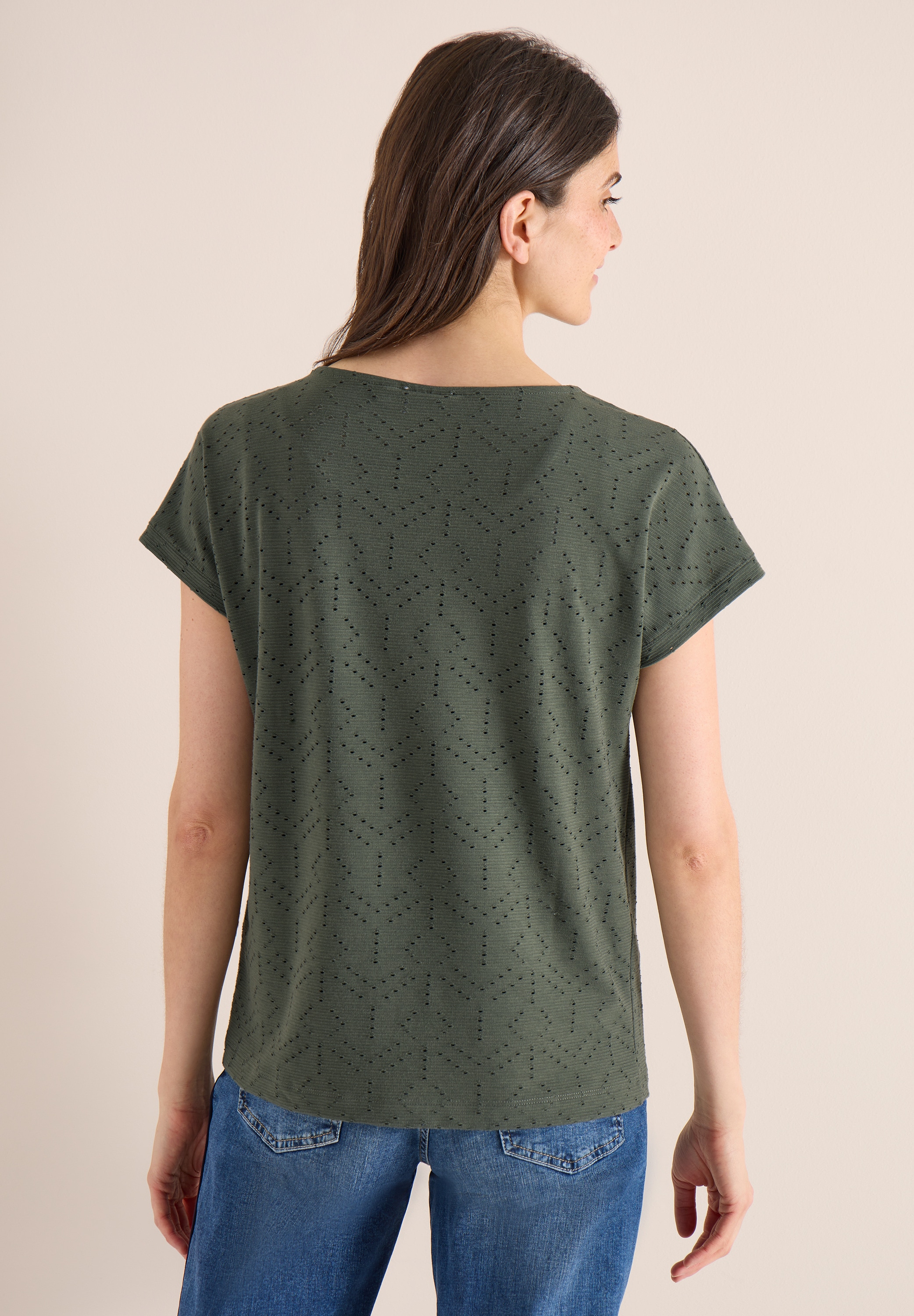 Cecil T-Shirt mit U-Boot-Ausschnitt