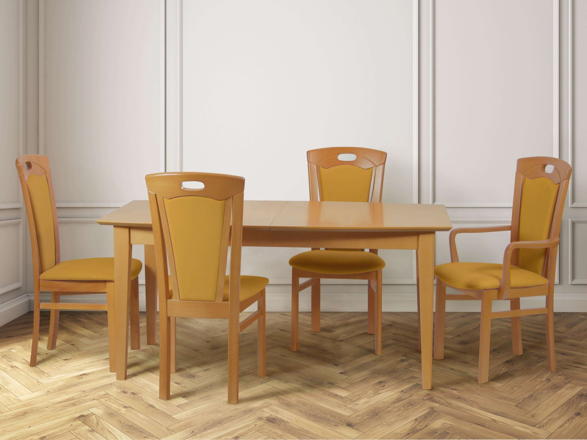 Home affaire Esszimmerstuhl "FERDI, Armlehnstuhl, Made in Italy, Massivholz günstig online kaufen
