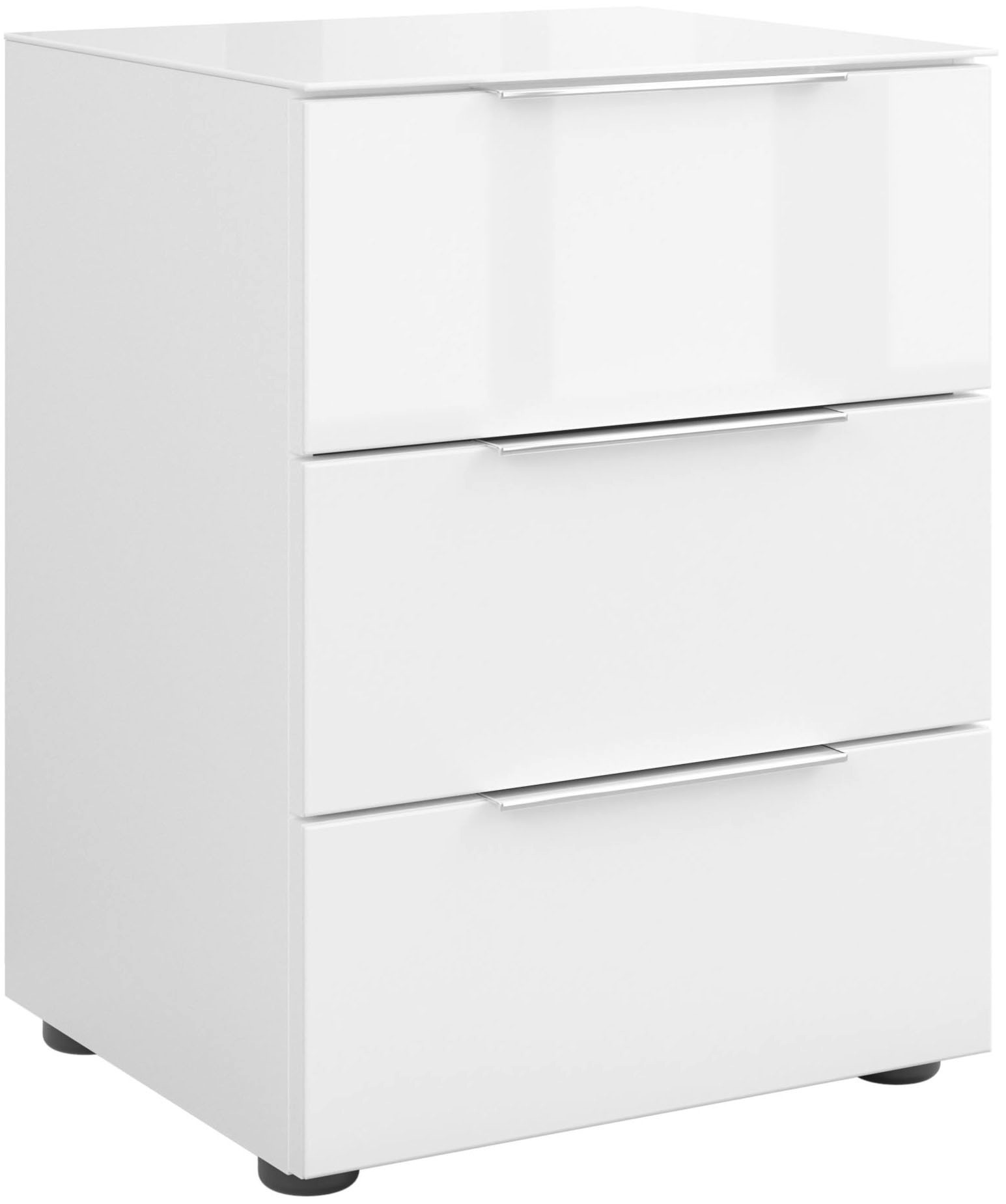 Manjana Möbel Nachtkommode "mit Chrom oder Schwarz matten Metallgriffen" günstig online kaufen