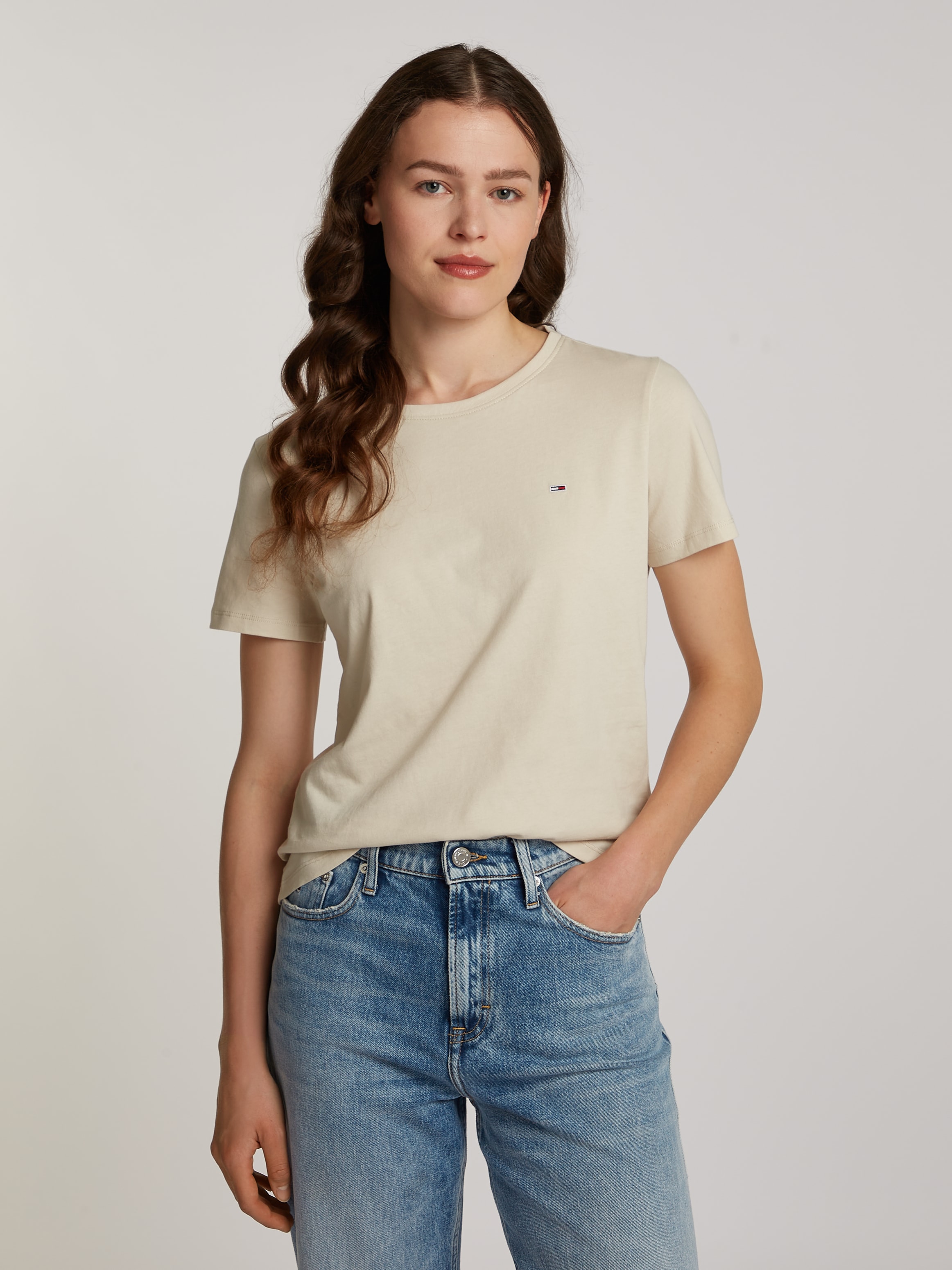 Tommy Jeans Rundhalsshirt "TJW 2PACK SOFT JERSEY TEE", mit Tommy Jeans Logo günstig online kaufen