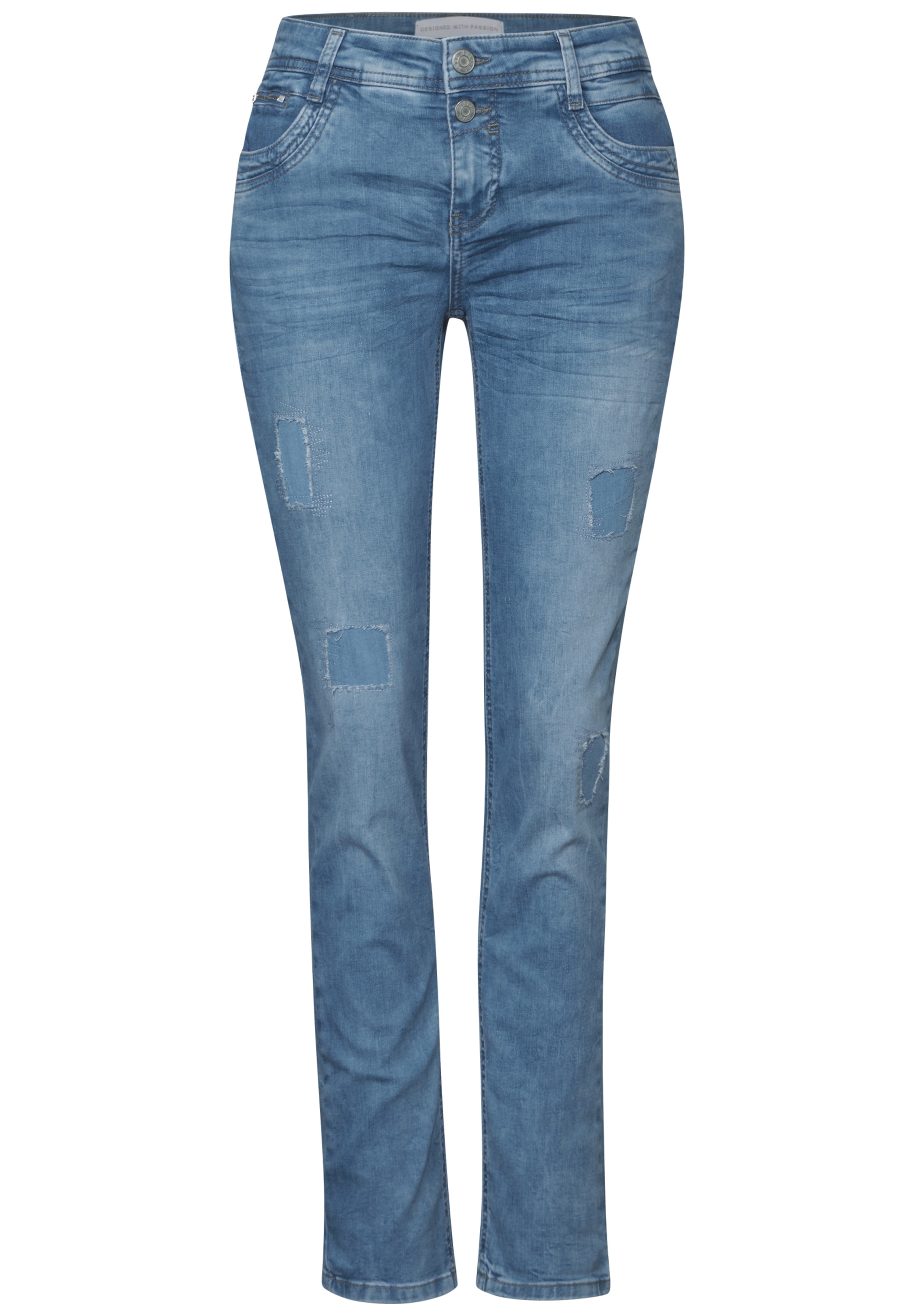 STREET ONE 5-Pocket-Jeans »Style Jane«, im Destroyed-Look