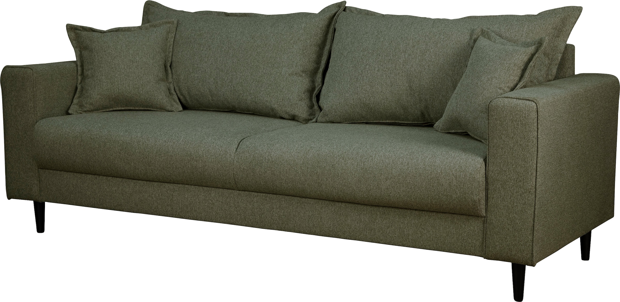 Home affaire 3-Sitzer »VEYRAS, hoher Sitzkomfort, Maße B/T/H: 212/84/76 cm«, mit Wellenunterfederung, incl. Rückenkissen und Zierkissen