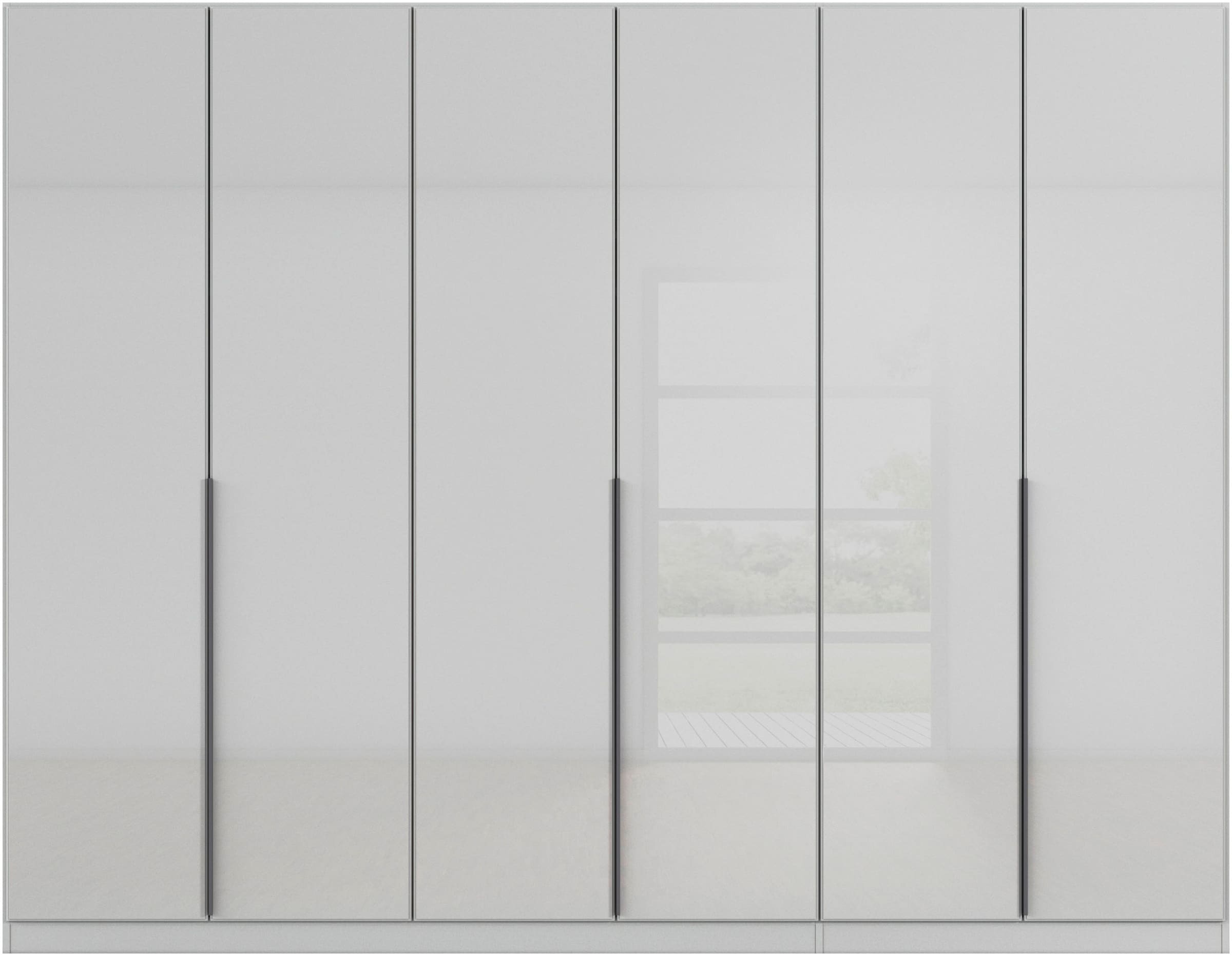 rauch Drehtürenschrank »Kleiderschrank Kleiderschränke Schrank Garderobe AGORDO mit Glasfront«, (in zwei Griff-Farben), durchdachte Innenausstattung, in 6 Breiten und 2 Höhen MADE IN GERMANY