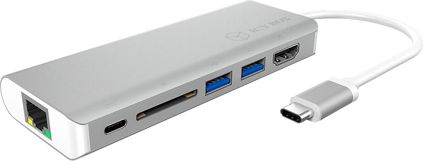 ICY BOX Laptop-Dockingstation »ICY BOX Dockingstation USB-C zu USB 3.0, HDMI, SD und RJ45«