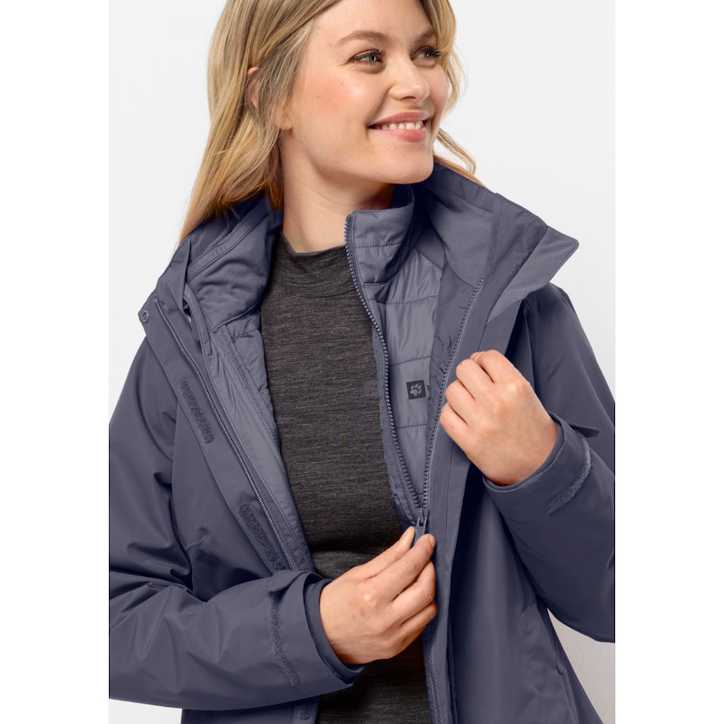 Jack Wolfskin 3-in-1-Funktionsjacke »GEISSHORN 3IN1 JKT W«, (2 teilig), mit Kapuze