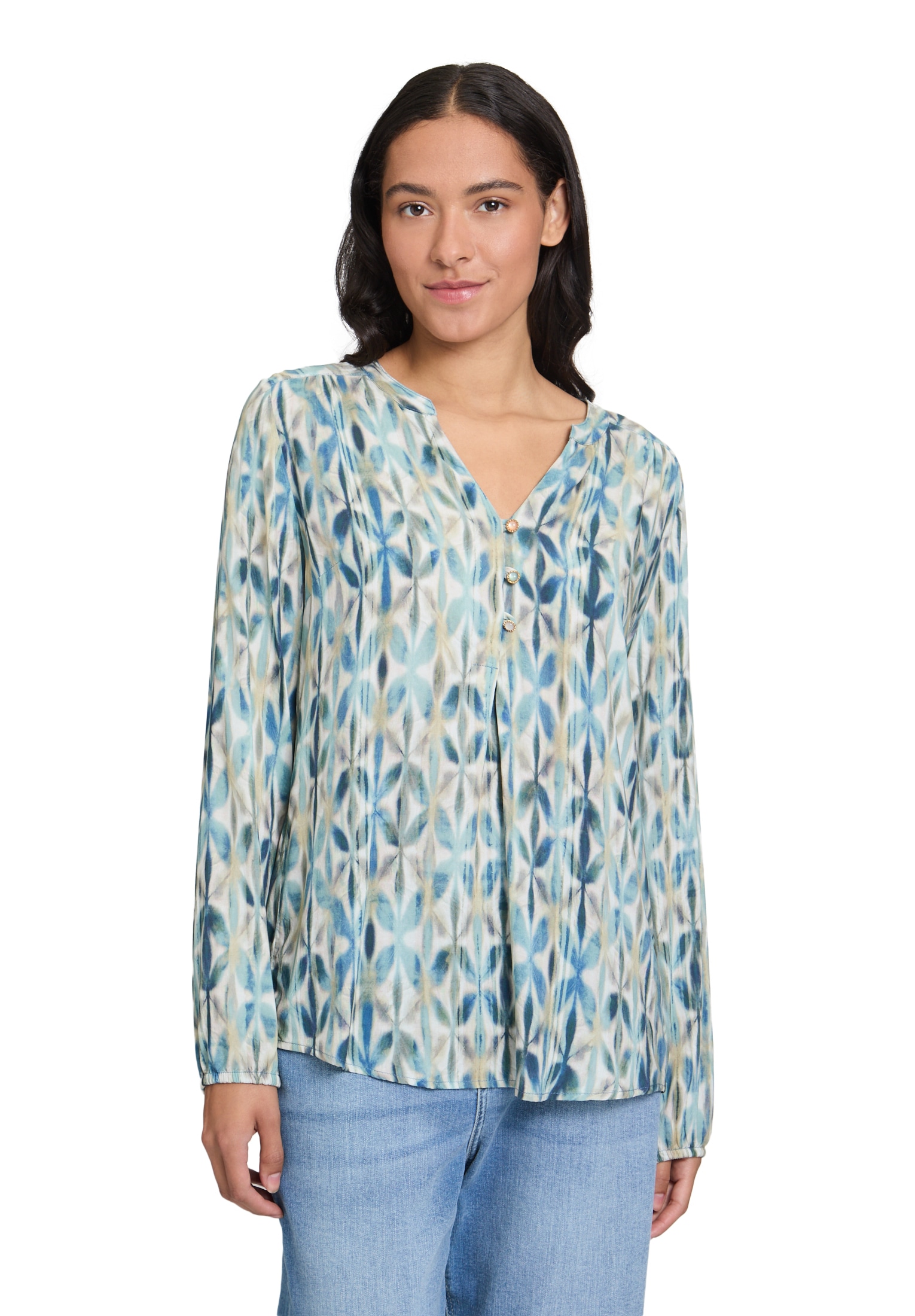 Cartoon Schlupfbluse "Damen mit Knöpfen" günstig online kaufen