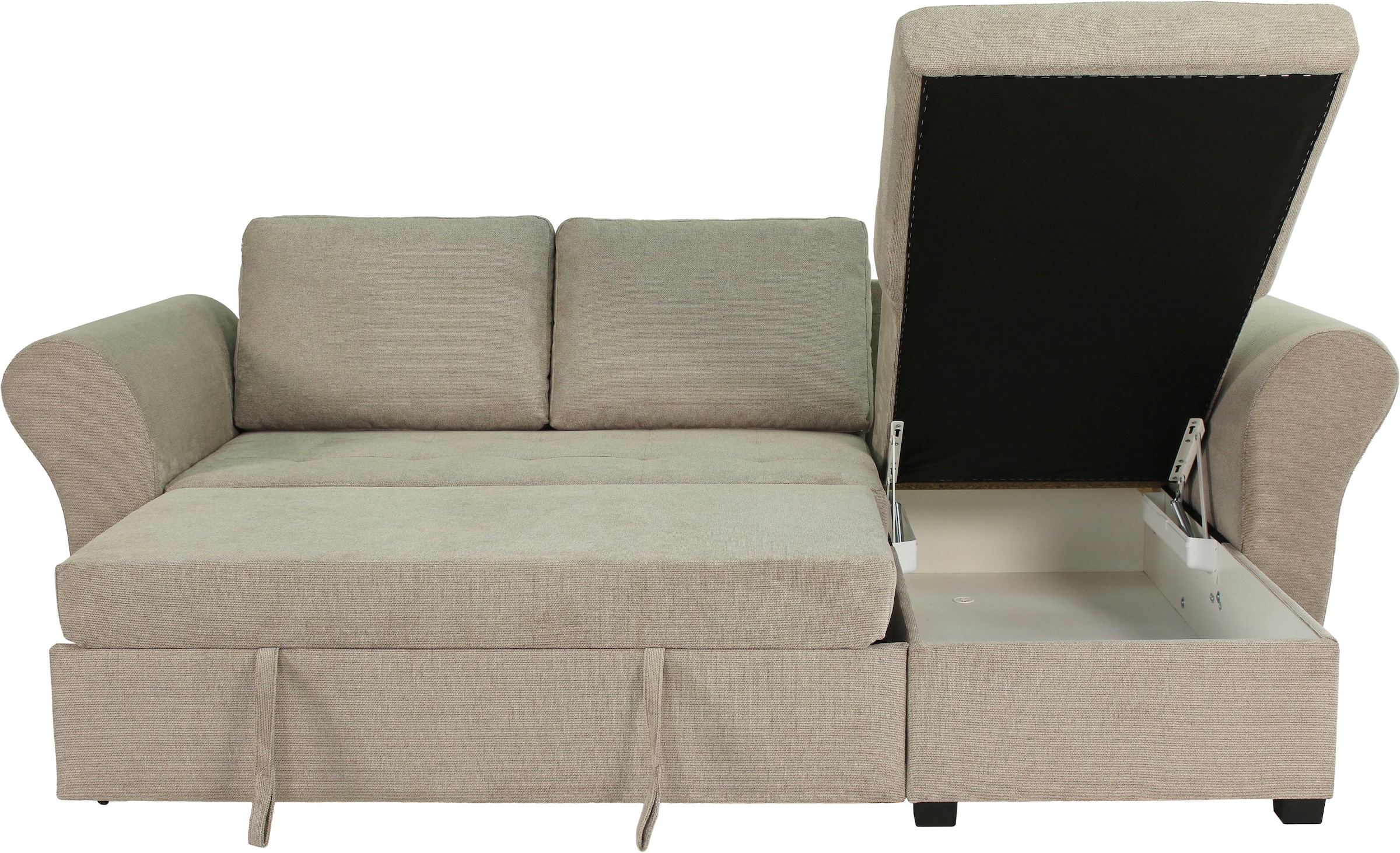 Trends by HG Ecksofa »LASSE, L-Form«, (2 St.), inkl. Schlaffunktion & Bettkasten