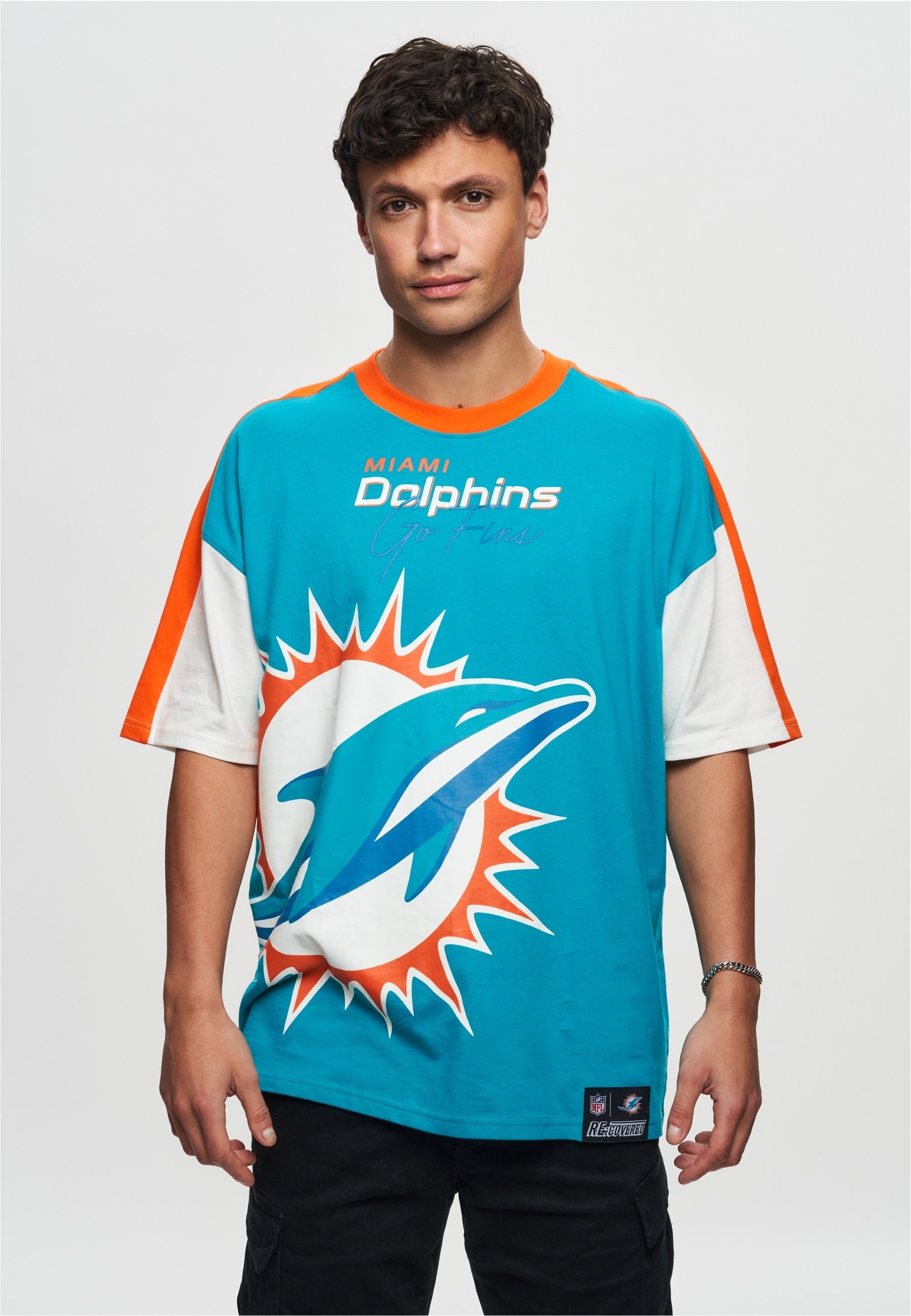 Recovered T-Shirt "NFL Dolphins Miami Cut and Sew Oversized", für alle Miam günstig online kaufen