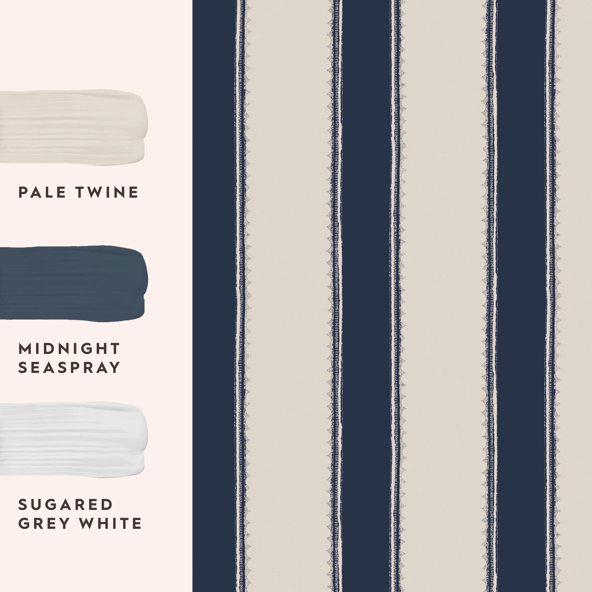 LAURA ASHLEY Vliestapete »Denwick Streifen Midnight Seaspray«, gestreift, 10mx52cm (ca. 5m2)