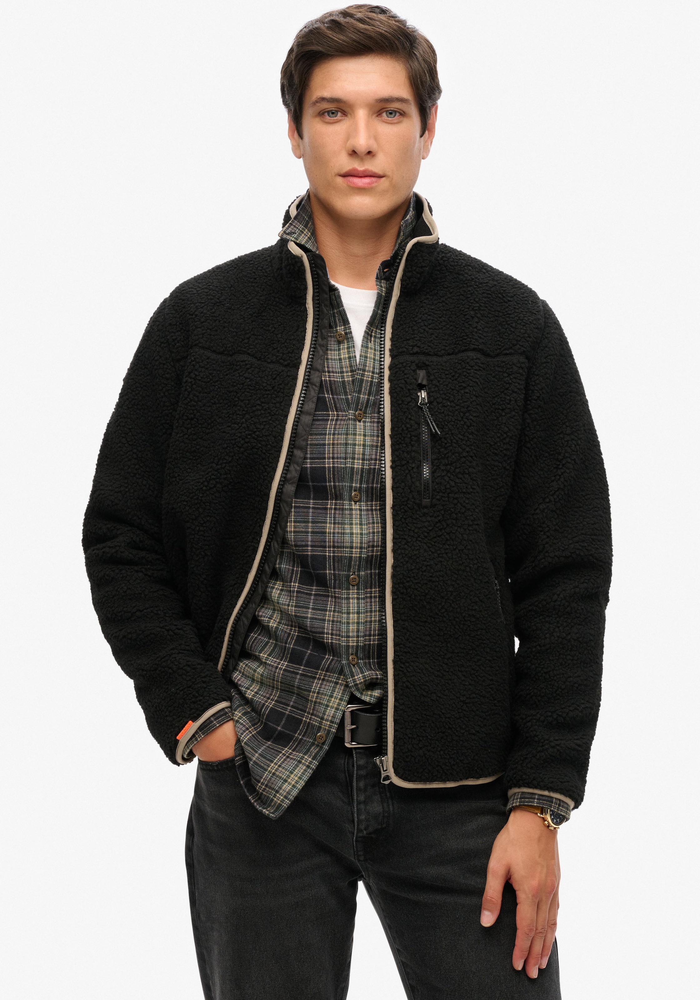 Superdry Fleecejacke »OUTDOOR FULL ZIP FLEECE«, ohne Kapuze