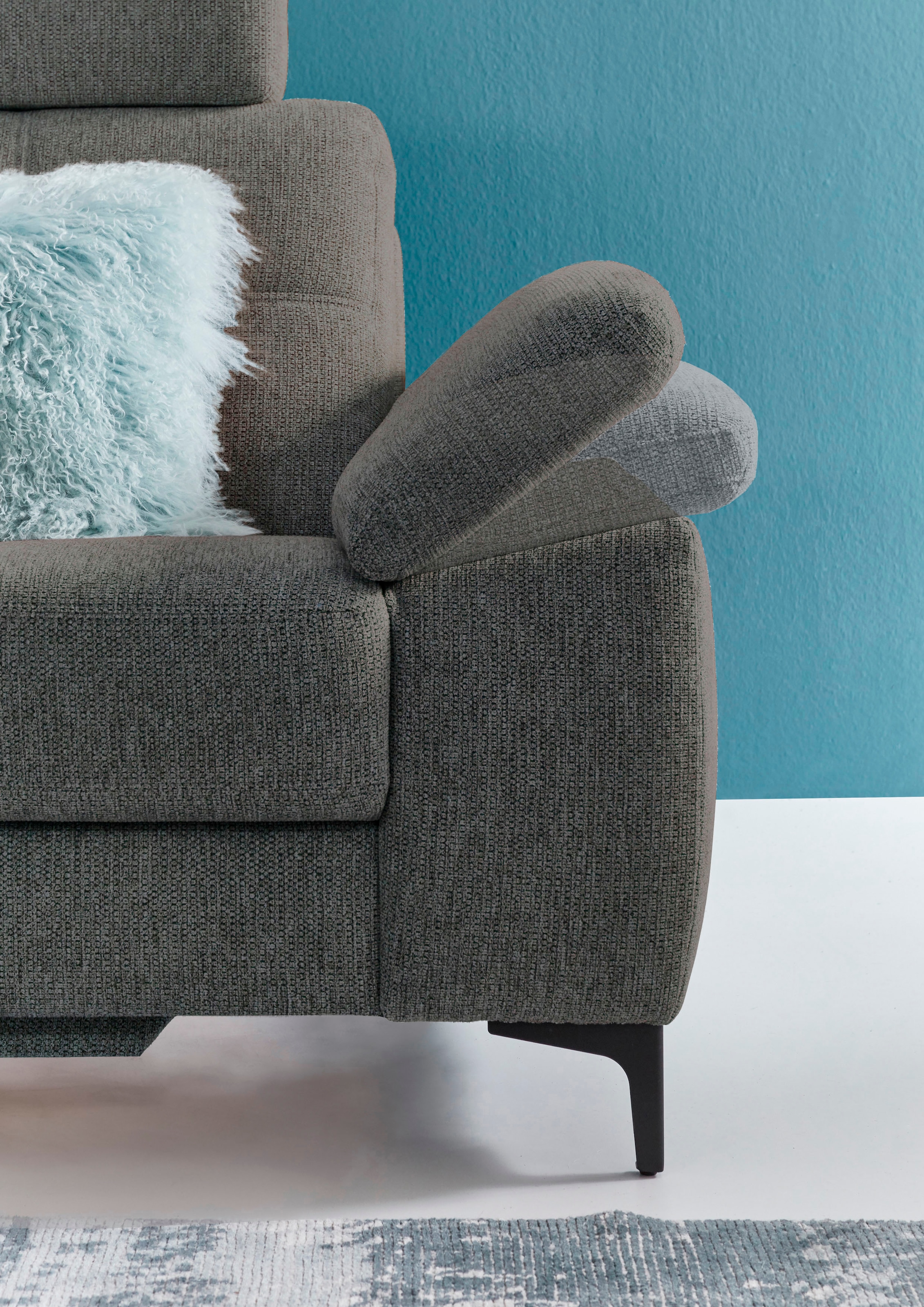 3C Carina Ecksofa »Burnaby bequem und modern, L-Form« 2 Kopfstützen, optional mit Schlaf- und motorischer Relaxfunktion