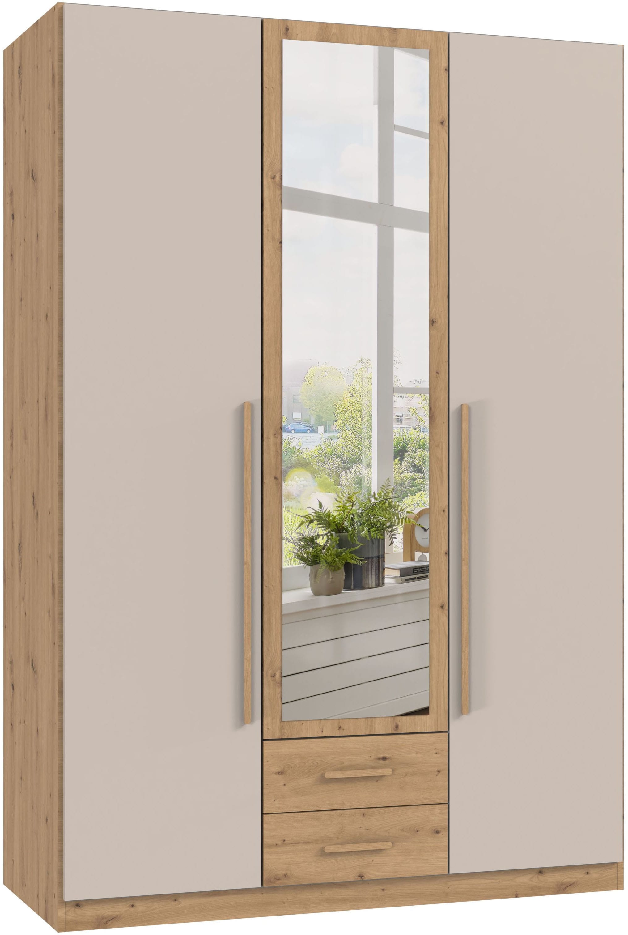 Wimex Kleiderschrank "Marburg erhältlich in den Breiten 135cm & 180cm" inkl. Spiegel und zwei Schubladen