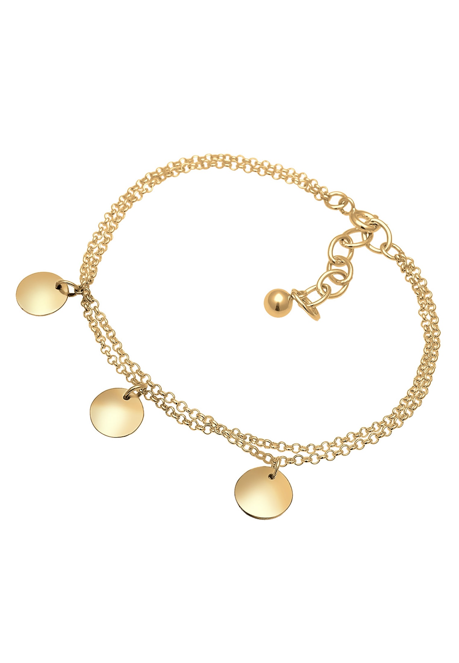 Elli Armband »2-reihig mit Plättchen 925 Silber«