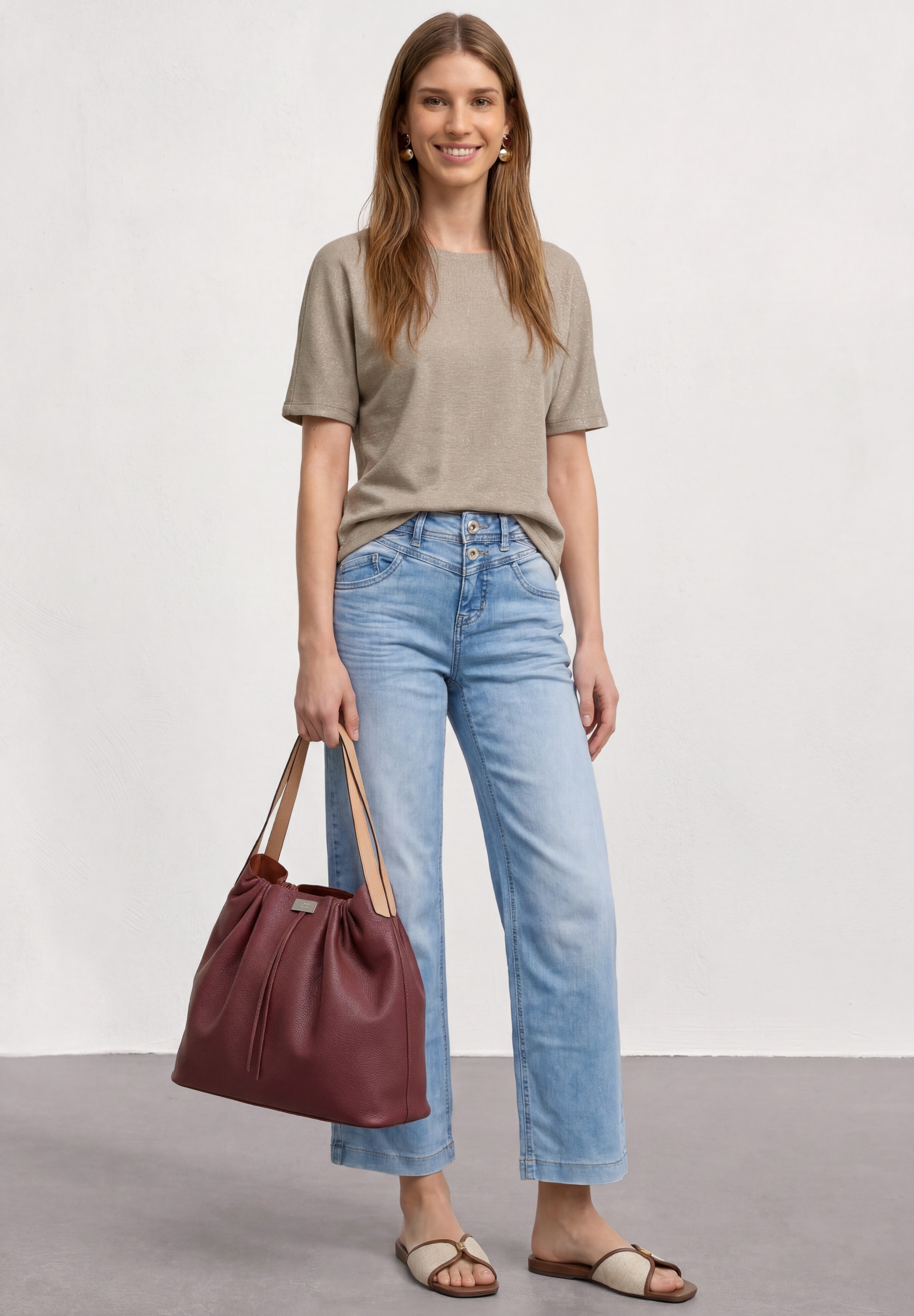 STREET ONE T-Shirt mit Glitzer-Details