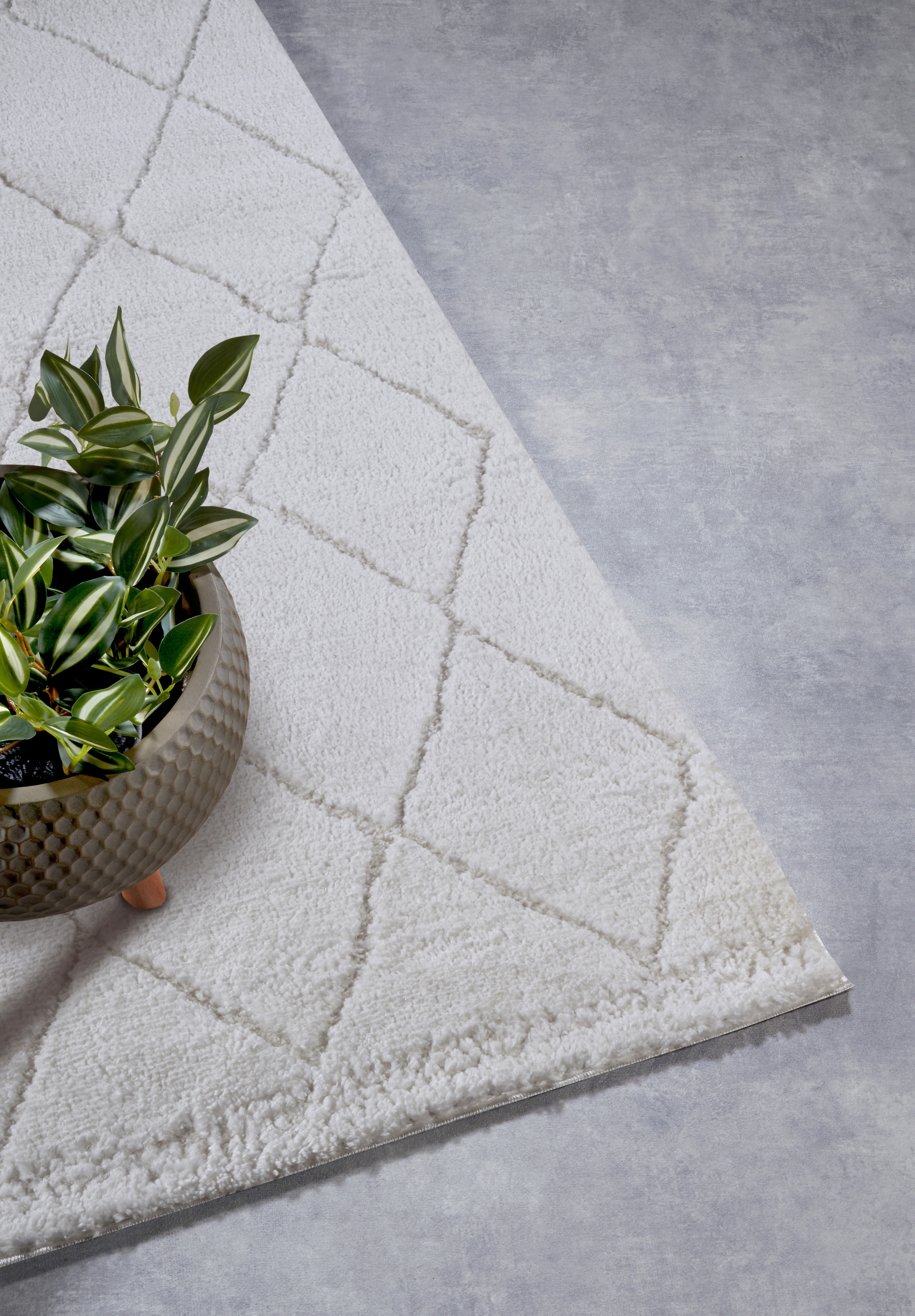ELLE DECORATION Designteppich »Perrotin«, rechteckig, 18 mm Höhe, Läufer, Shaggy, flauschig, weich, Langflor, modern, Hoch Tief Effekt