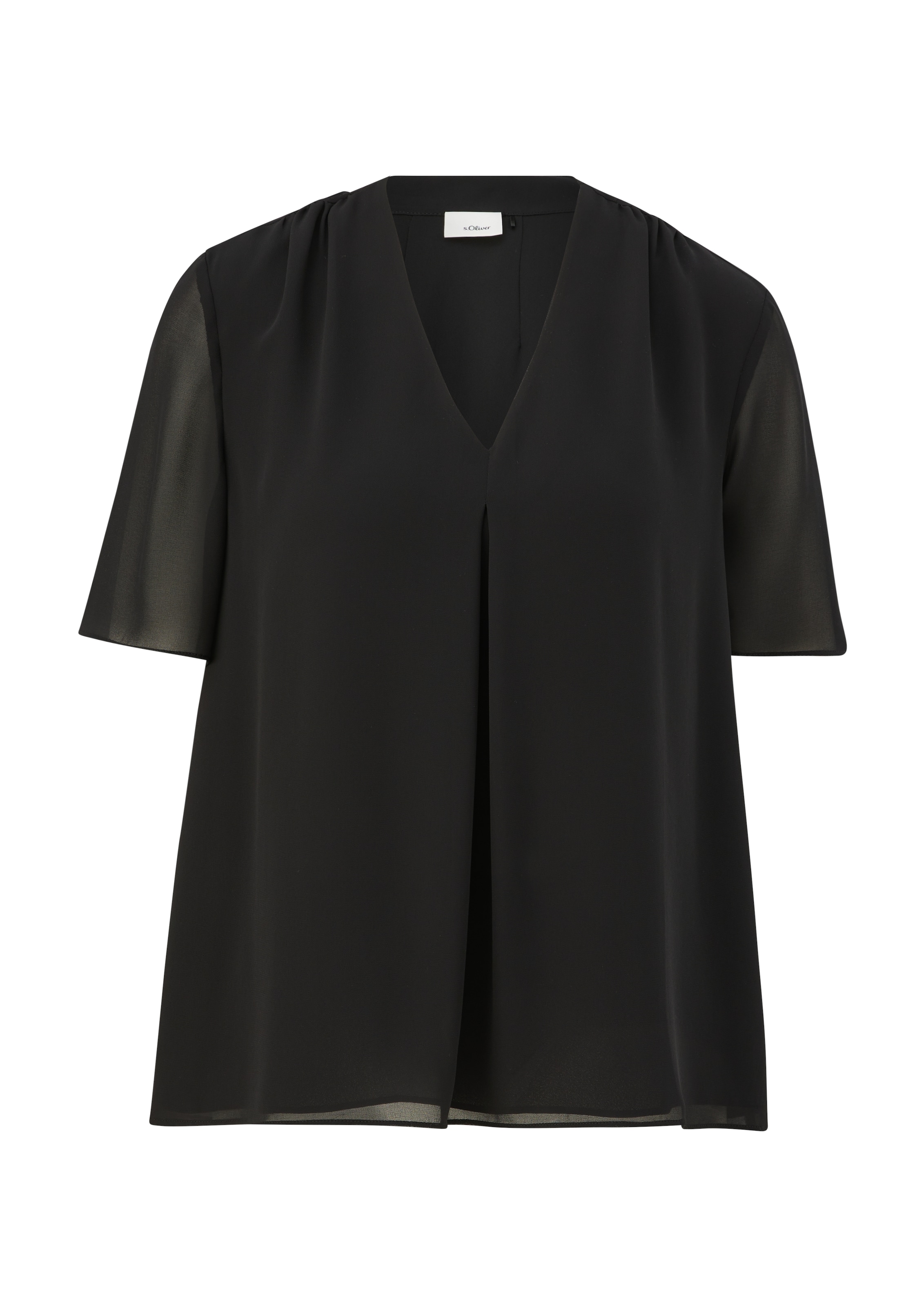s.Oliver BLACK LABEL Shirtbluse, mit eingelegter Falte vorne für kaufen |  BAUR