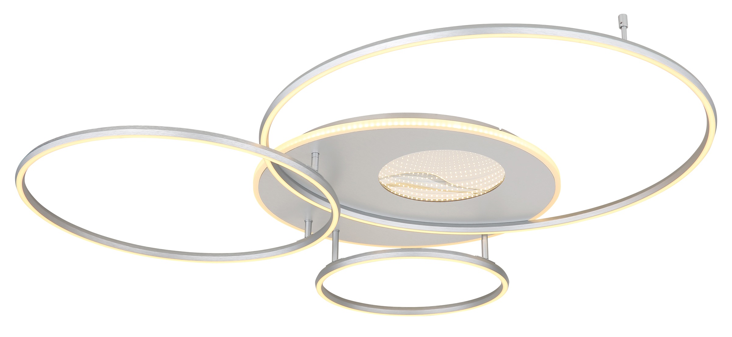 GLOBO LIGHTING Deckenleuchte "INVERTINA", H: 13cm, 1 Stk.silberfarben matt, Leuchten, Deckenlampe Wohnzimmer-Leuchte Schlafzimmer-Leuchte Flur Küche