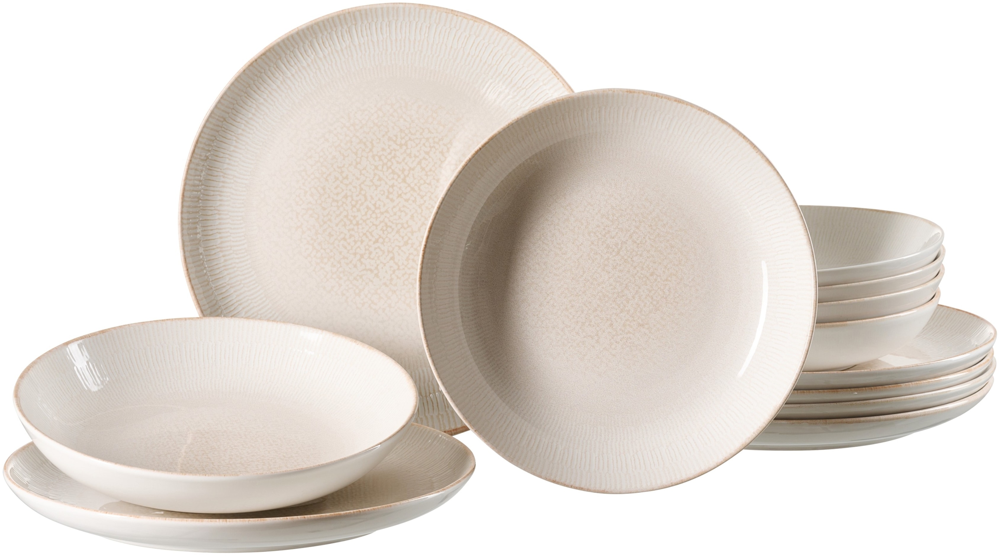 Ritzenhoff & Breker Tafelservice "Cara" Teller Set aus Steinzeug für 6 Personen