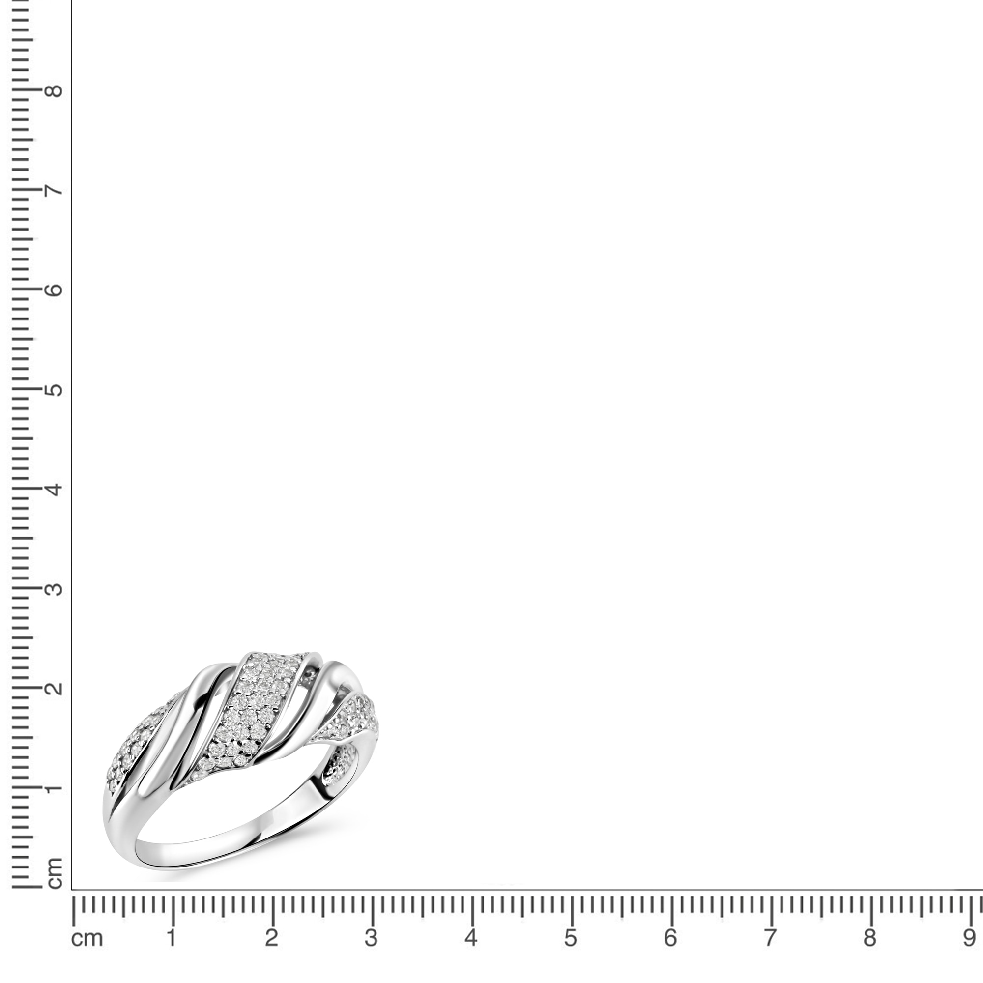Vivance Fingerring »925/- Sterling Silber rhodiniert Zirkonia«