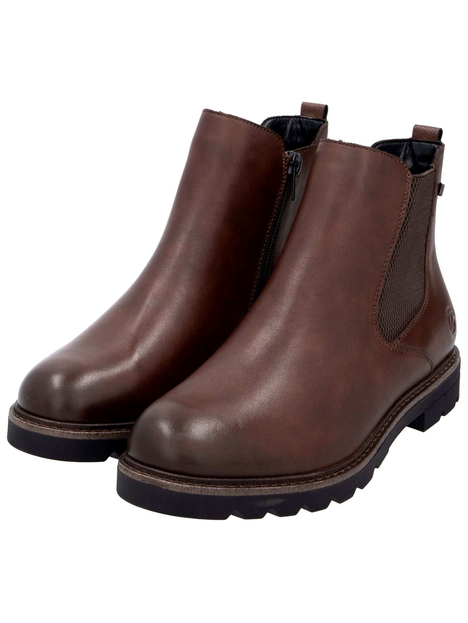 Stiefelette REMONTE "Remonte Stiefelette Leder/Textil", Damen, Gr. 40, chestnut, Leder, Textil, Schuhe Stiefelette 3