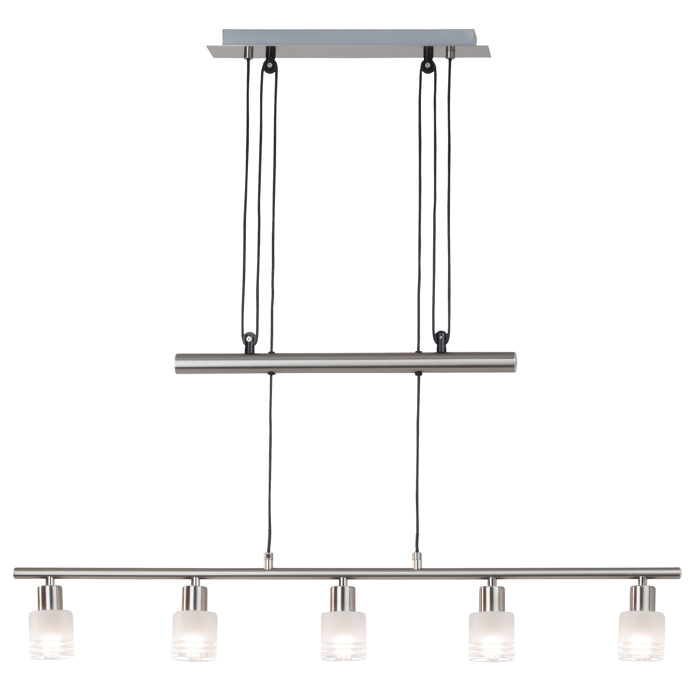 Brilliant LED Pendelleuchte »LEA«, 5 flammig-flammig, 5 x E14 max. 4W, 173cm Höhe, eisen/chrom, höhenverstellbar, Metall