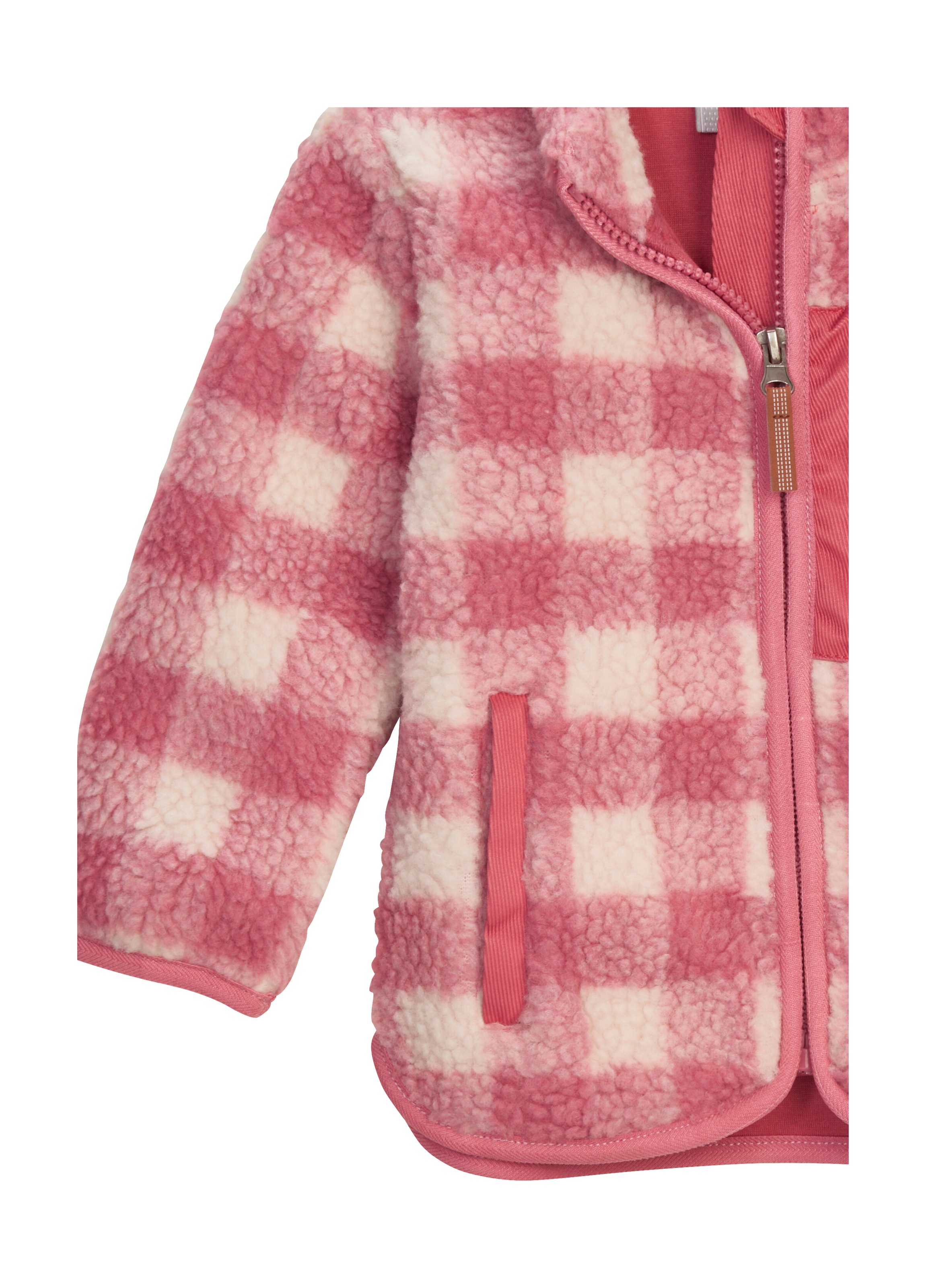 first instinct by killtec Fleecejacke »FIOW 50 MNS FLC JCKT« Sherpa Fleecejacke mit Karomuster, Kinnschutz und Namensetikett