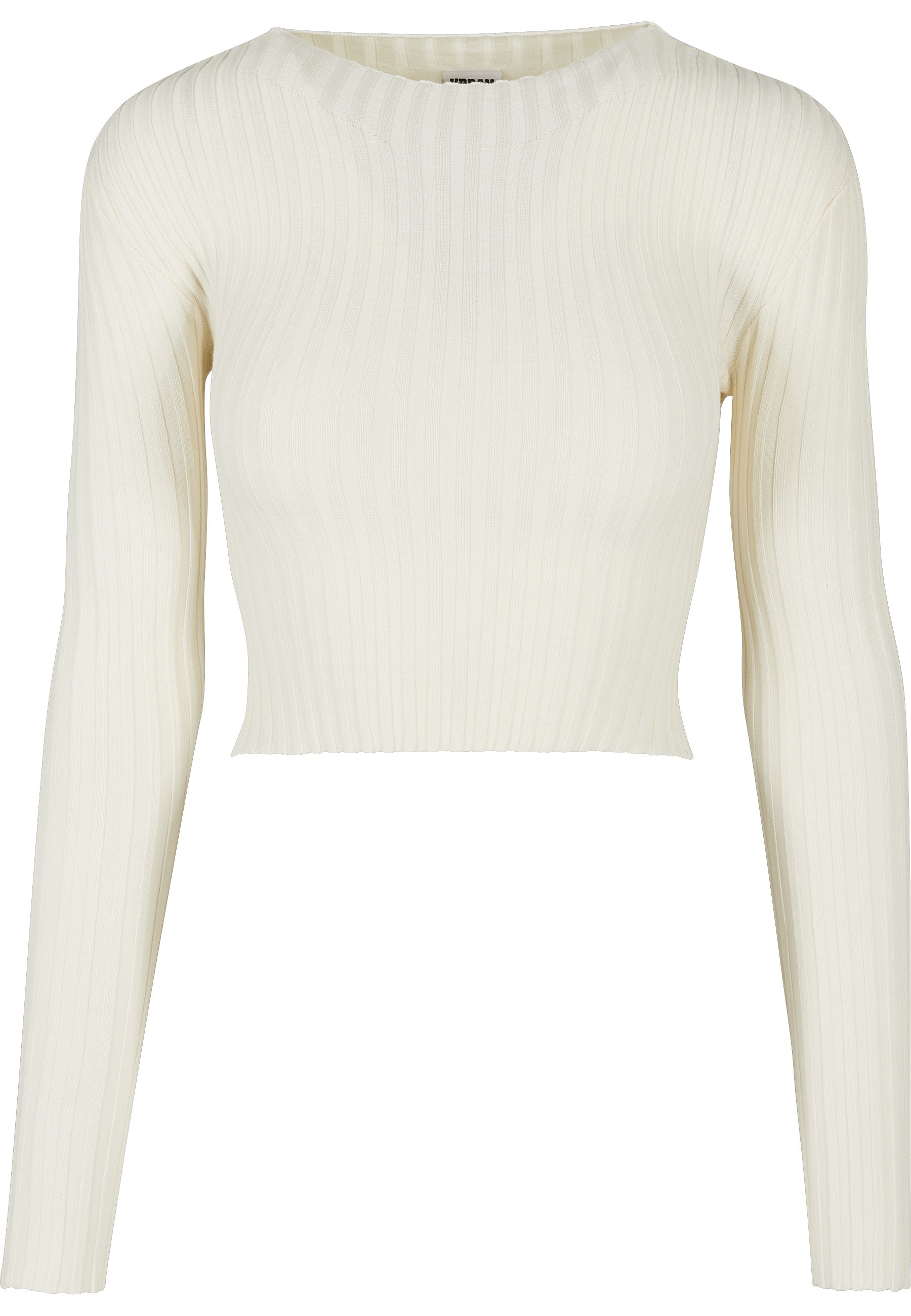 URBAN CLASSICS Rundhalspullover "Urban Classics Damen Ladies Short Rib Knit Twisted Back Sweater" 1