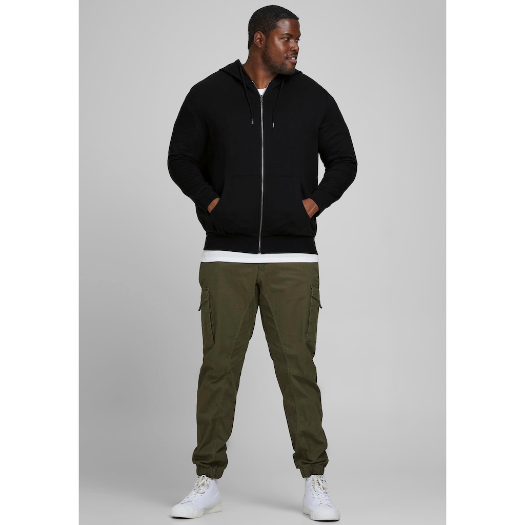 Jack & Jones PlusSize Kapuzensweatjacke »BASIC SWEAT ZIP HOOD«, bis Größe 6XL