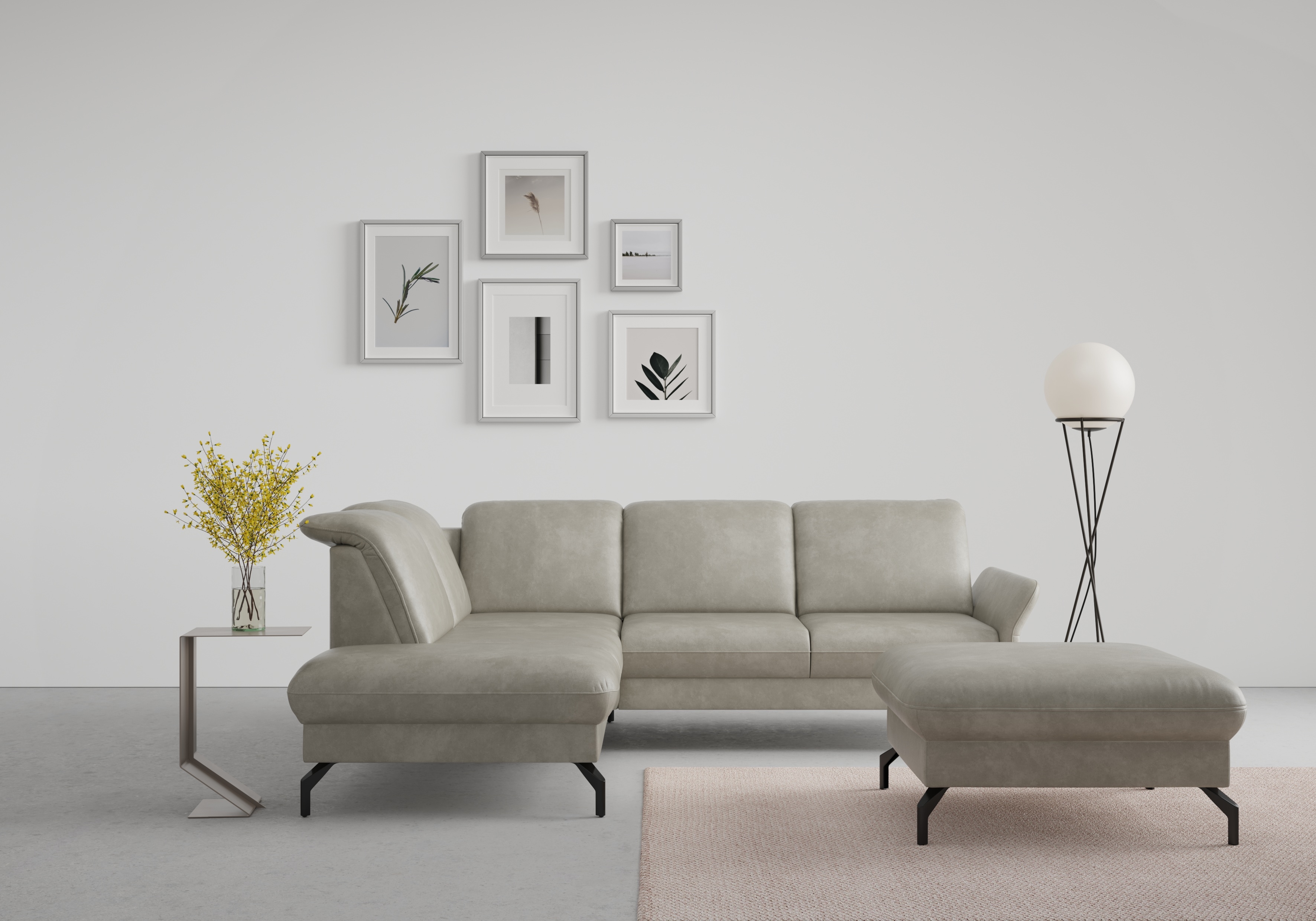 sit&more Ecksofa "Fashion L-Form" wahlweise mit Kopfteilverstellung und Vorziehsitz, motorisch