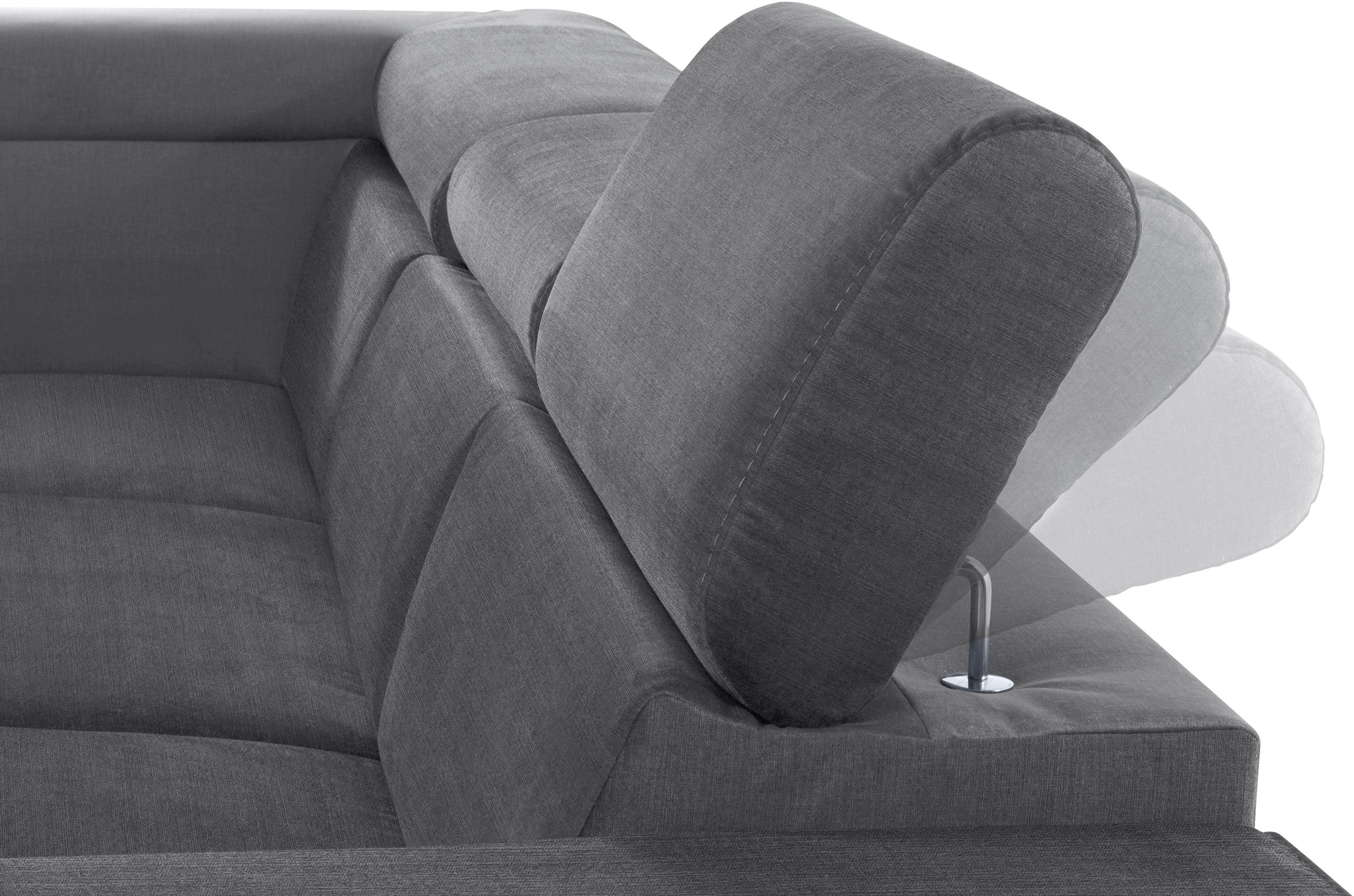 Thumbnail - COTTA Ecksofa "Morven L-Form mit Kopfteilverstellung", wahlweise mit Bettfunktion, Bettkasten & Wireless-Charger