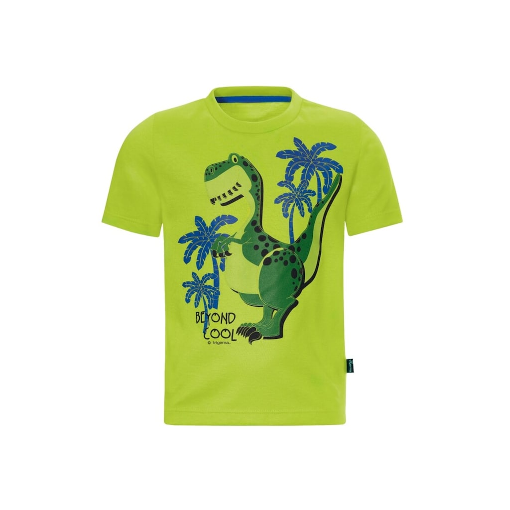 Trigema T-Shirt »TRIGEMA T-Shirt mit coolem Dino-Motiv«, (1 tlg.)