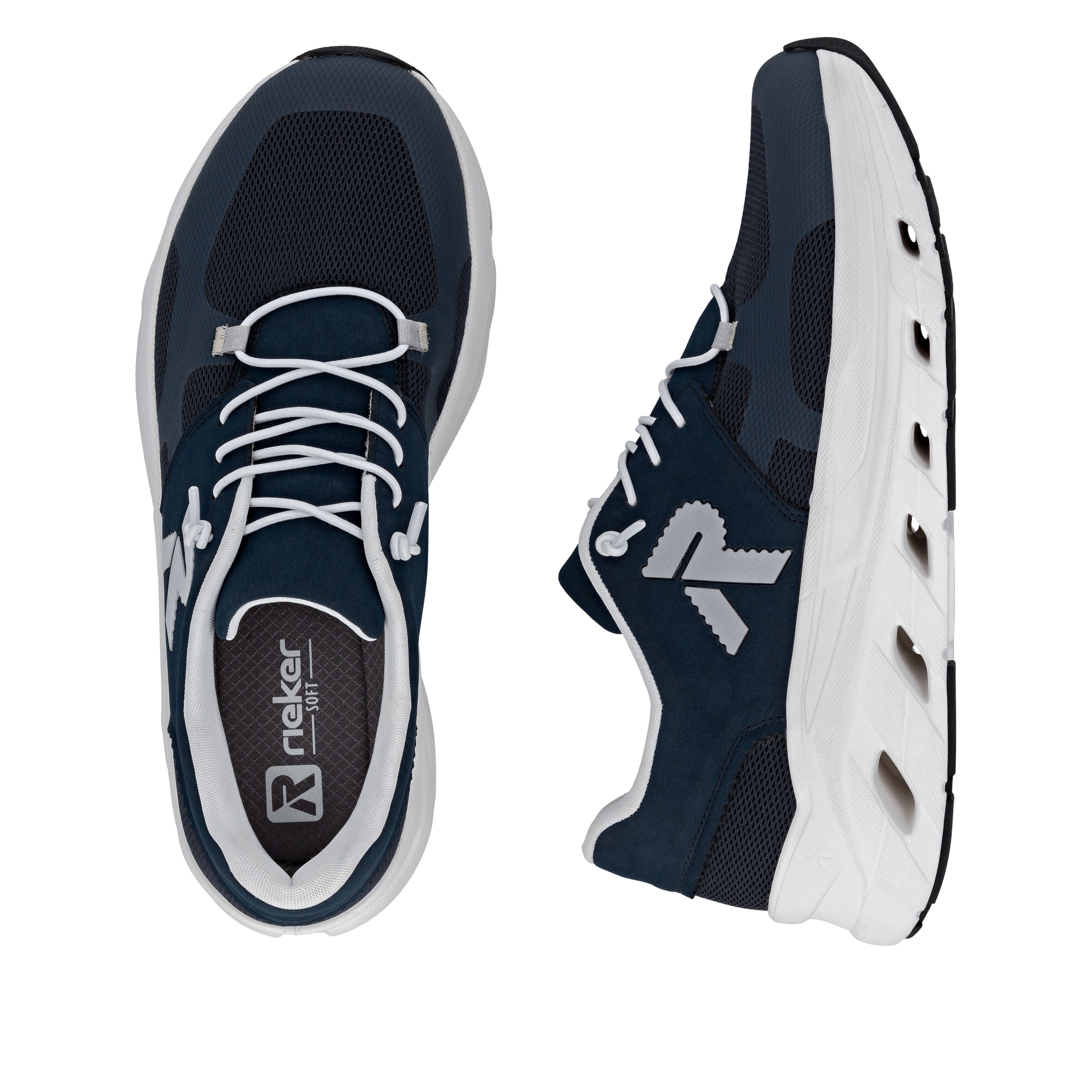 RIEKER Sport Slip-On Sneaker, Freizeitsneaker, Halbschuh, Schlupfschuh mit gepolstertem Schaftrand