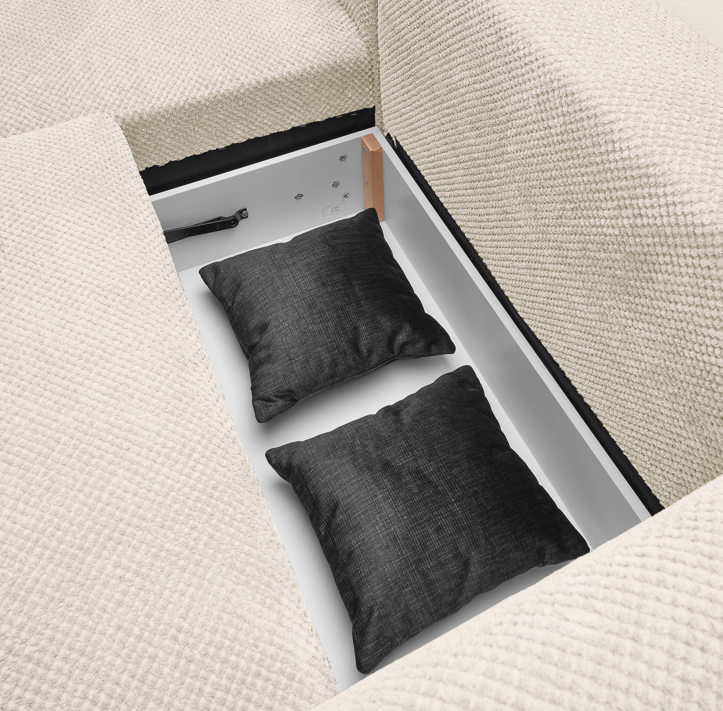 ED EXCITING DESIGN Ecksofa »Stanley L-Form«, mit Bettfunktion, Bettkasten & 2 Zierkissen