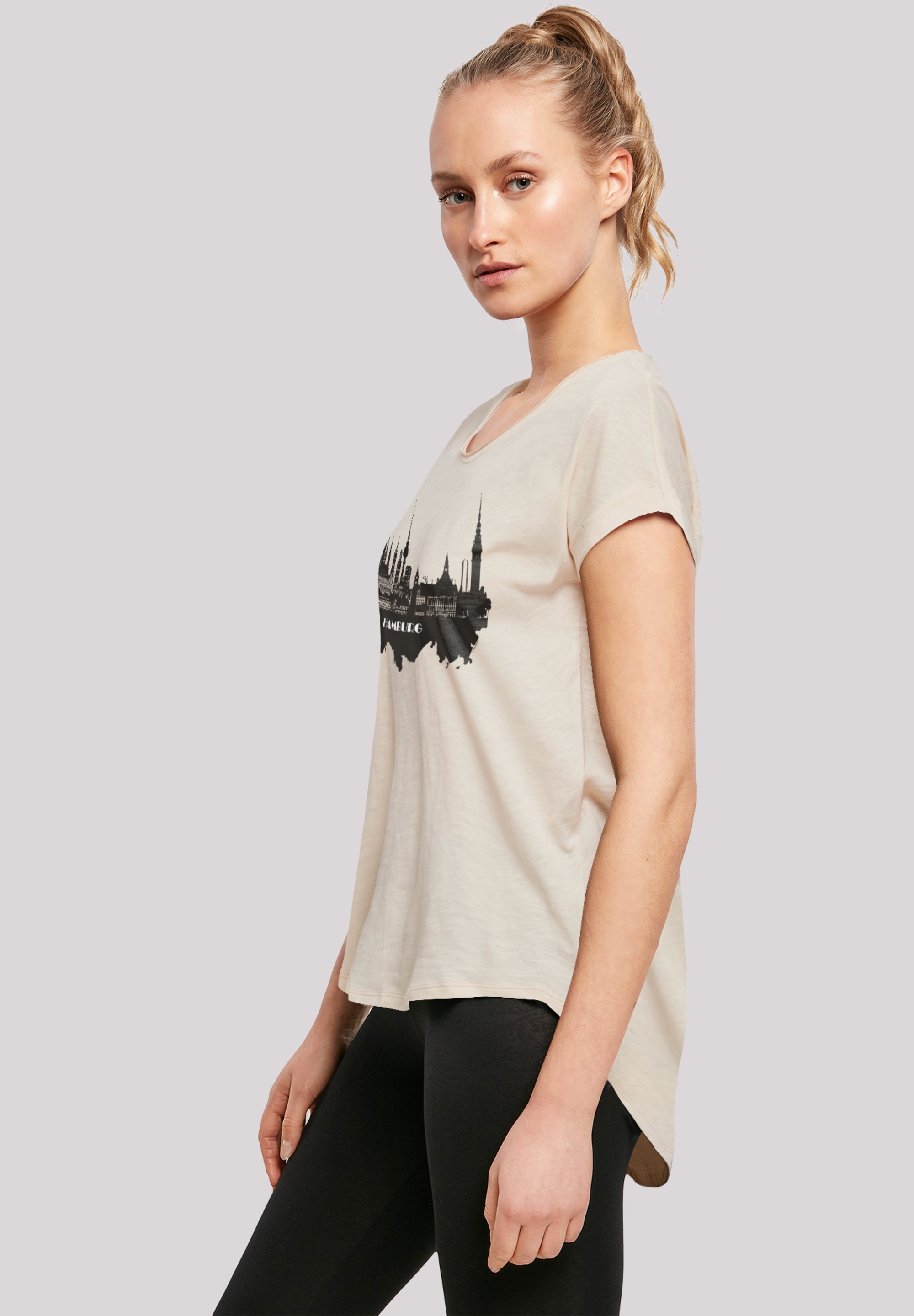 F4NT4STIC T-Shirt »Cities Collection - Hamburg skyline«, Print