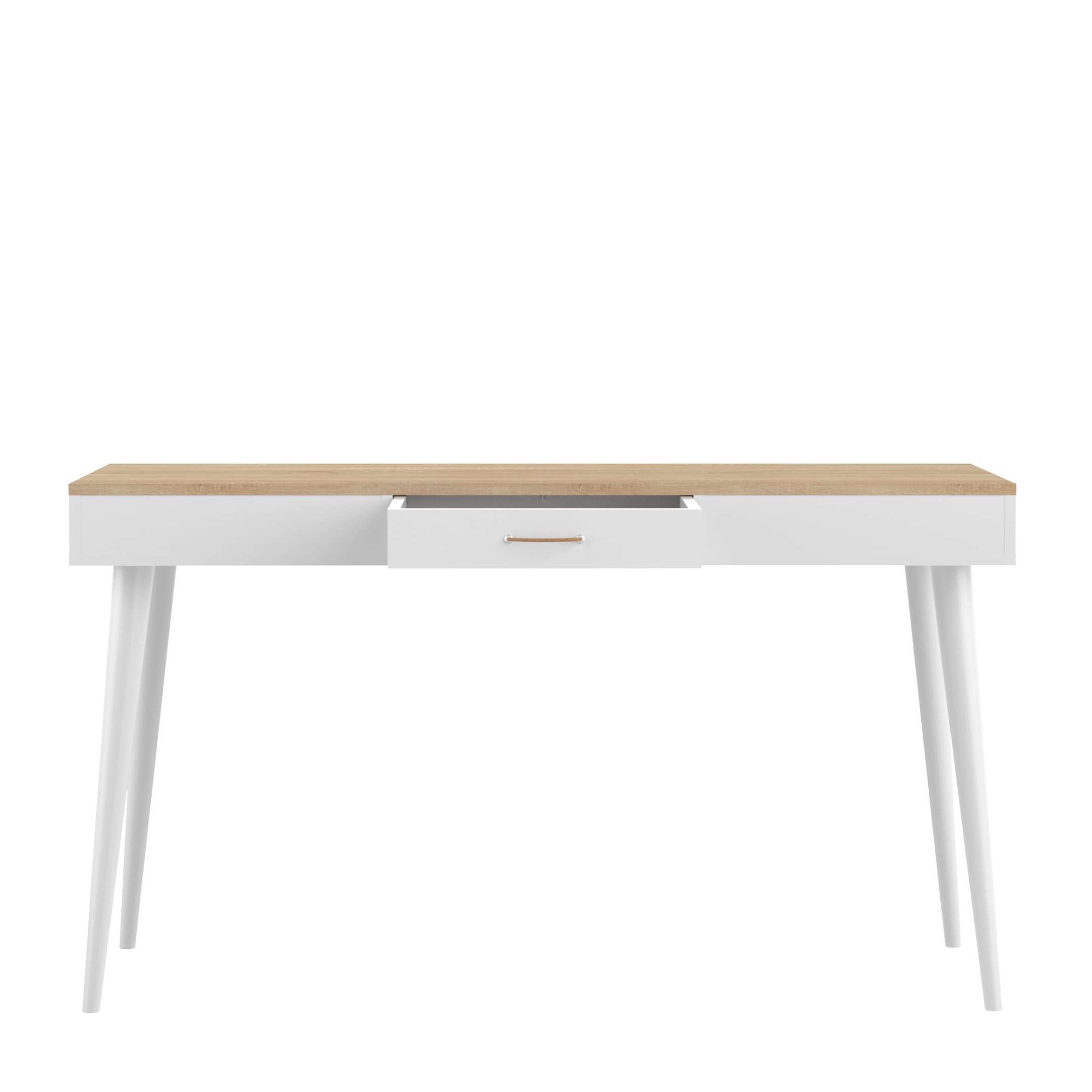 TemaHome Schreibtisch »Horizon Computertisch mit Holzbeinen, Home Office,«, 134cm Breit, mit Schublade