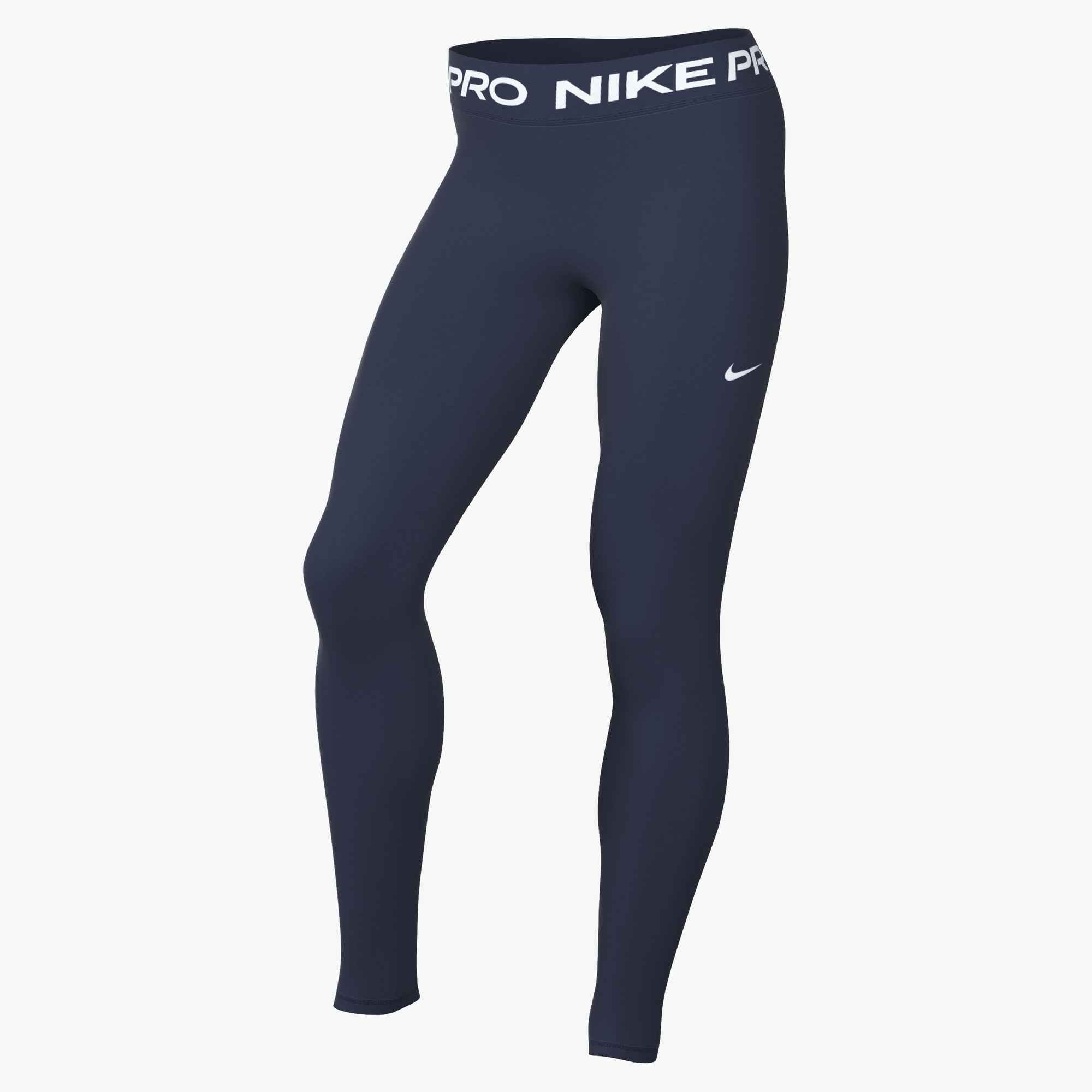 Trainingstights NIKE "W NP DF 365 MR TIGHT USM", Damen, Gr. XS, N-Gr, midnight navy, Obermaterial: 78% Polyester, 22% Elasthan, Hosen, schnell trocknendes Material, atmungsaktiv, leicht und dehnbar 2