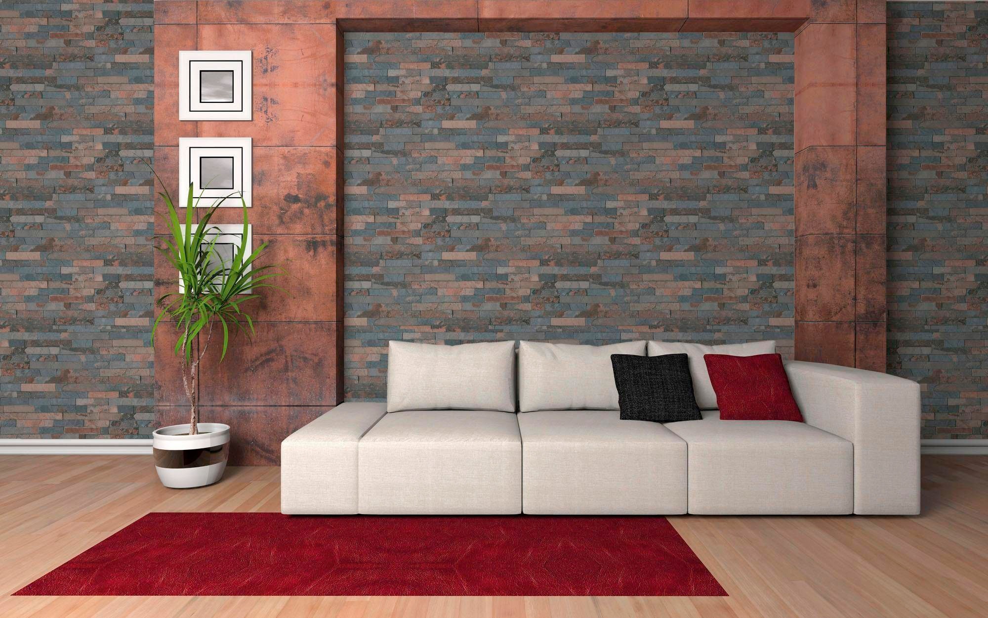 living walls Vliestapete »Best of Wood`n Stone 2nd Edition«, Steinoptik, Tapete Stein