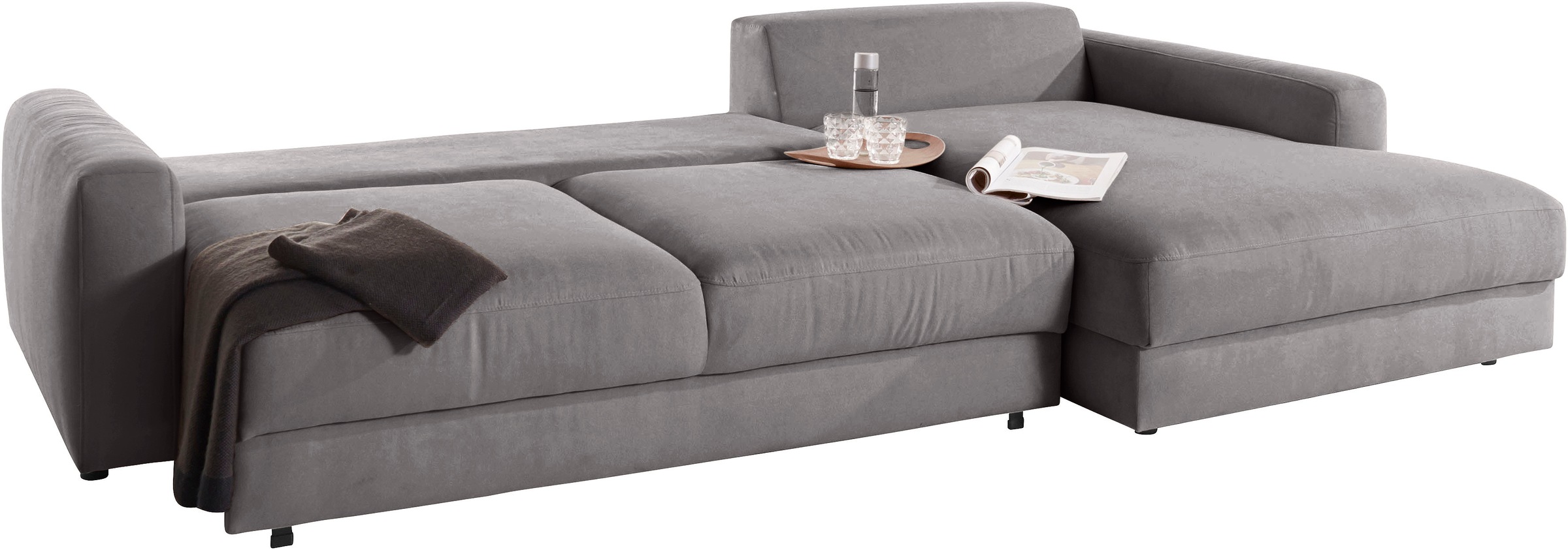 Places of Style Ecksofa »Bloomfield, bequem und elegant, L-Form«, wahlweise mit Bettfunktion und Bettkasten