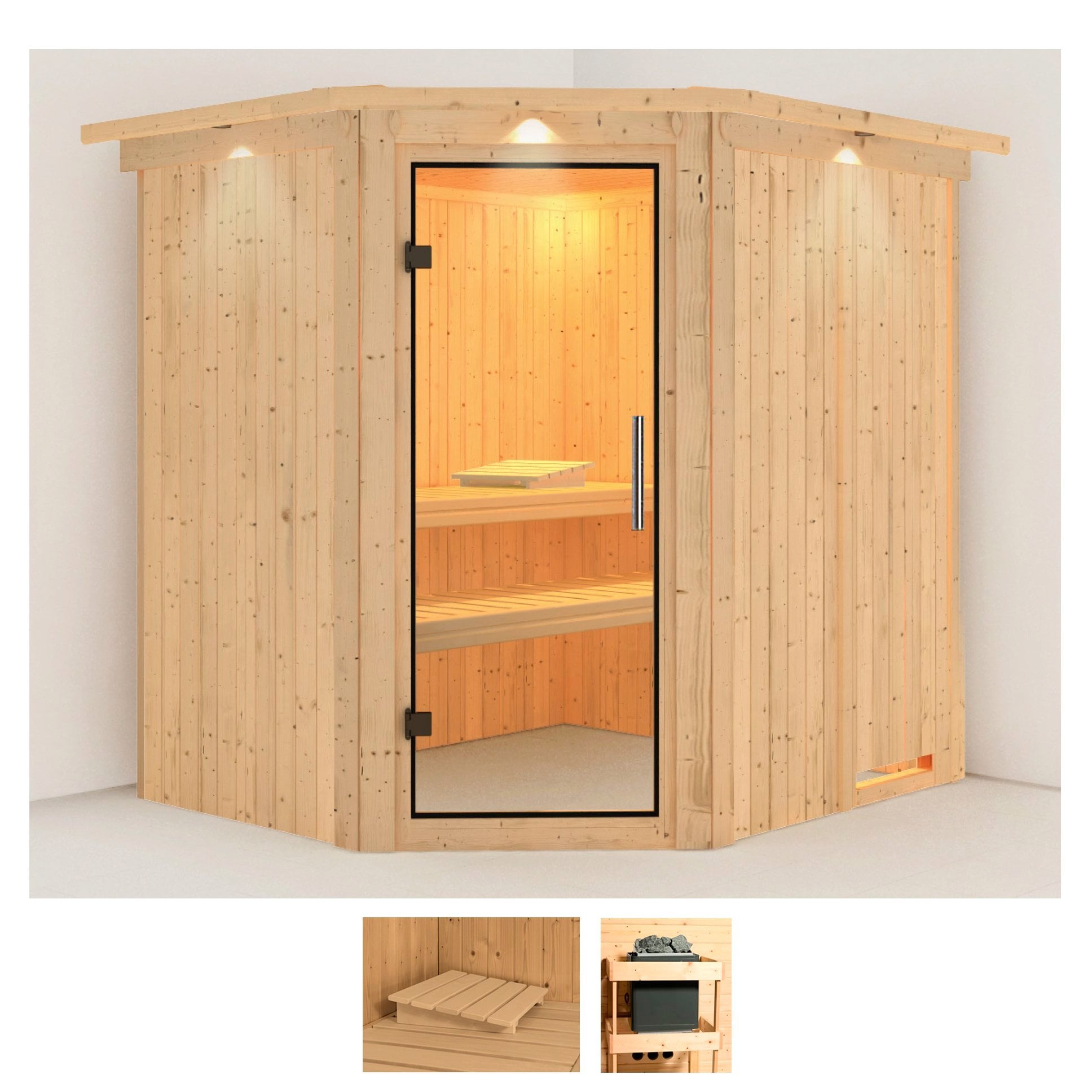 Karibu Sauna "Laila" Set, ohne Ofen