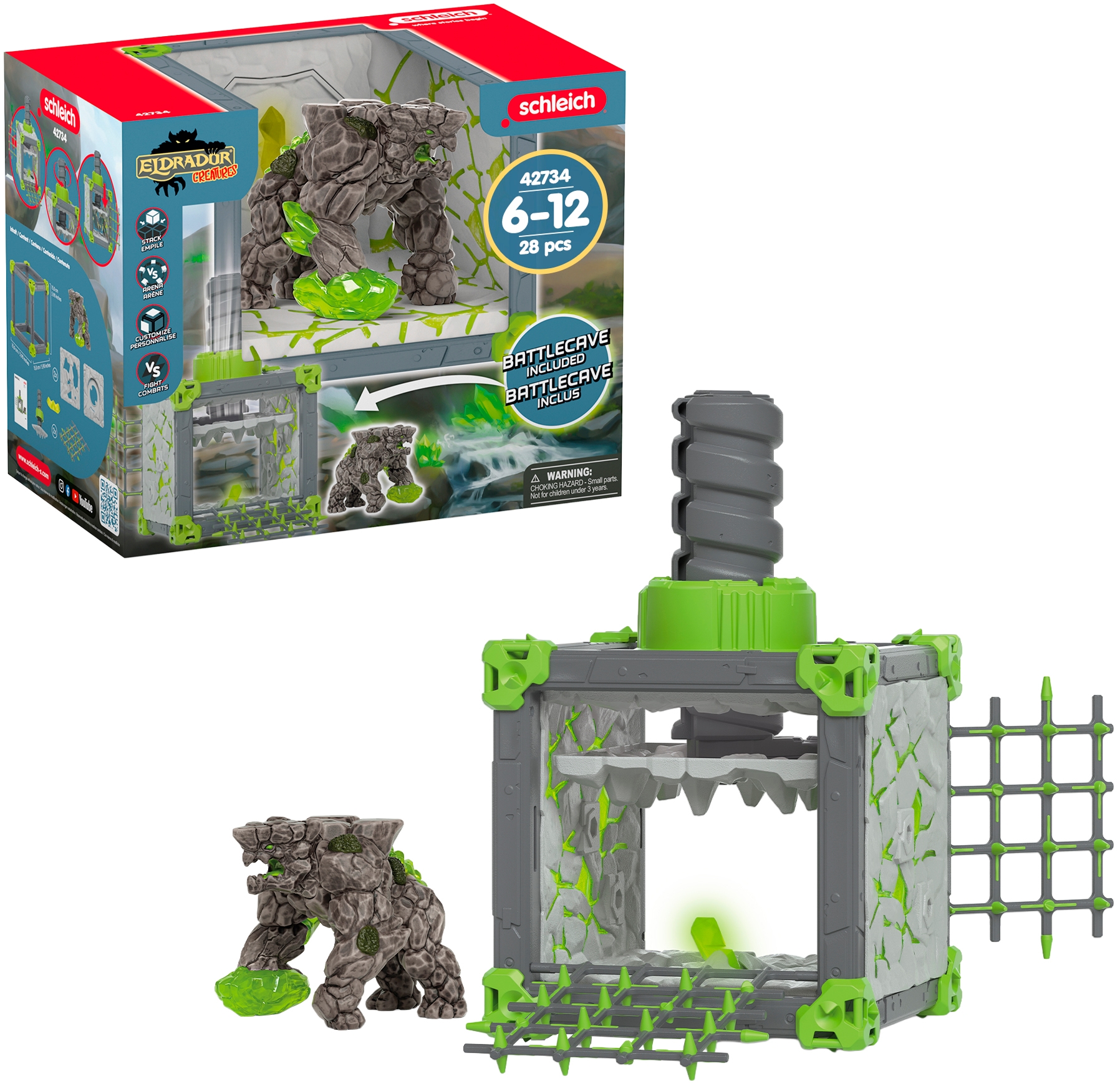 Schleich® Spielwelt »ELDRADOR® CREATURES, BattleCave Steinschläger (42734)« Made in Europe