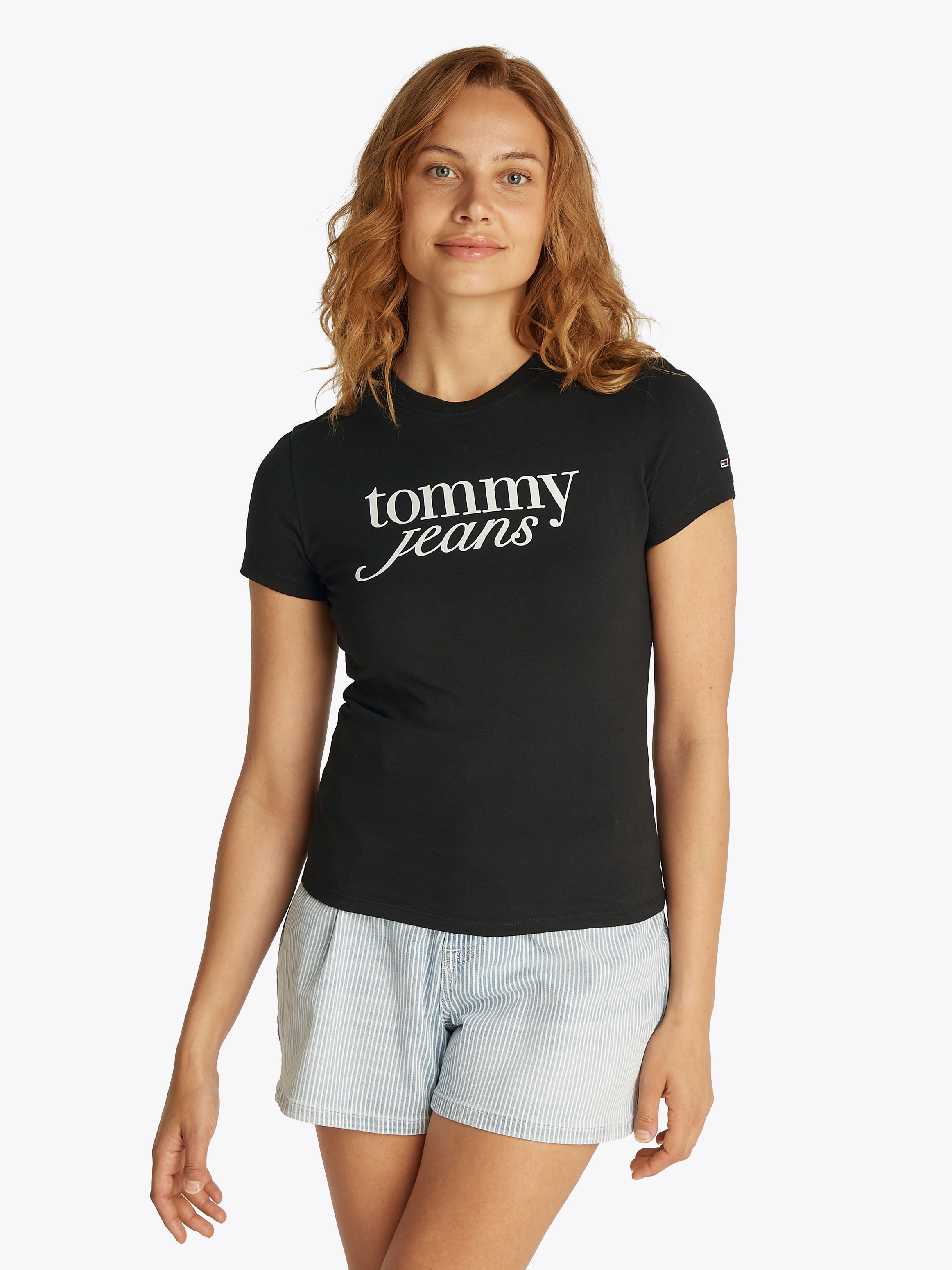 Tommy Jeans Curve Rundhalsshirt "Shirt TJW SLIM ESSENTIAL", in Großen Größe günstig online kaufen