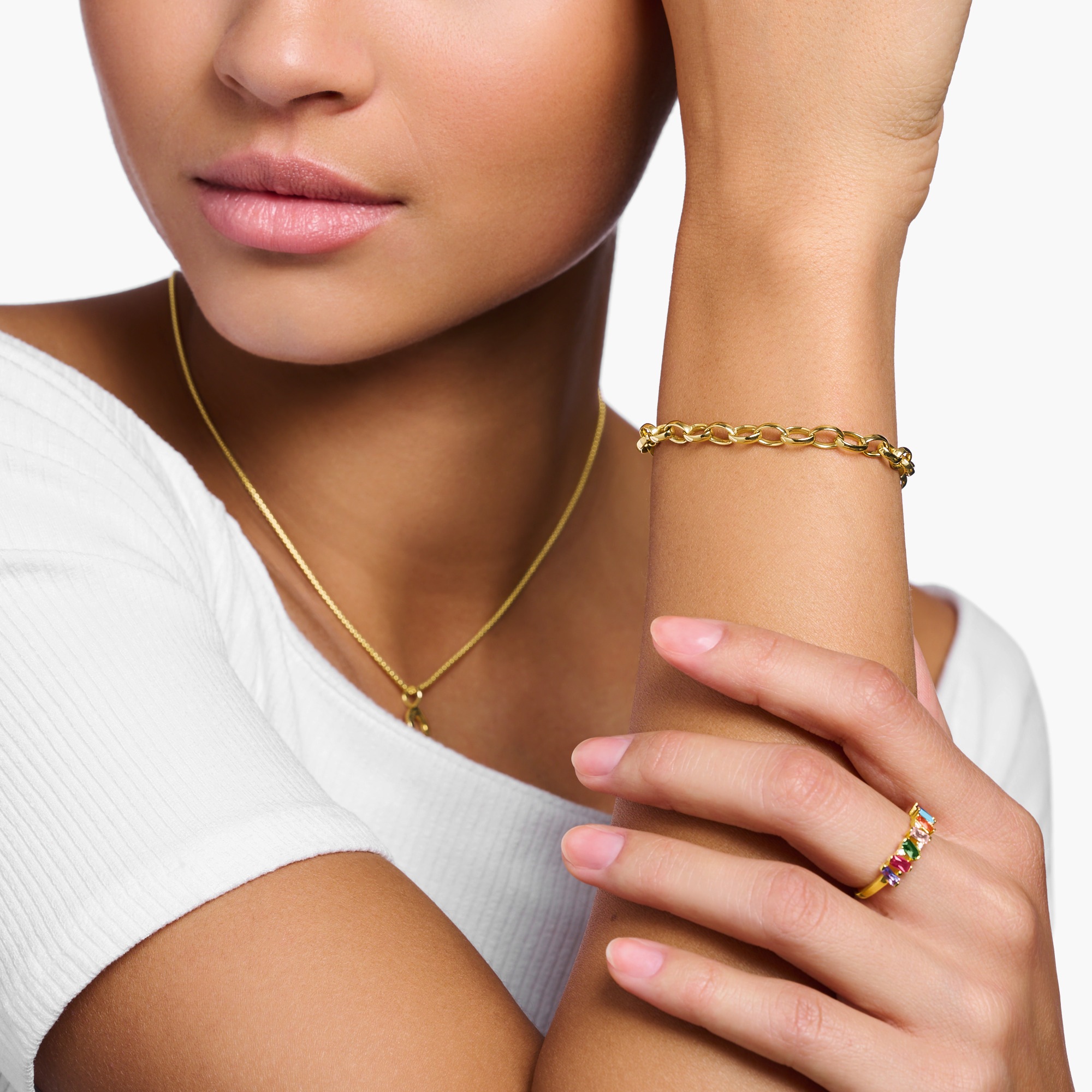 Thomas Sabo Classic Klein Charm Bracelet Gold 19.5cm 3