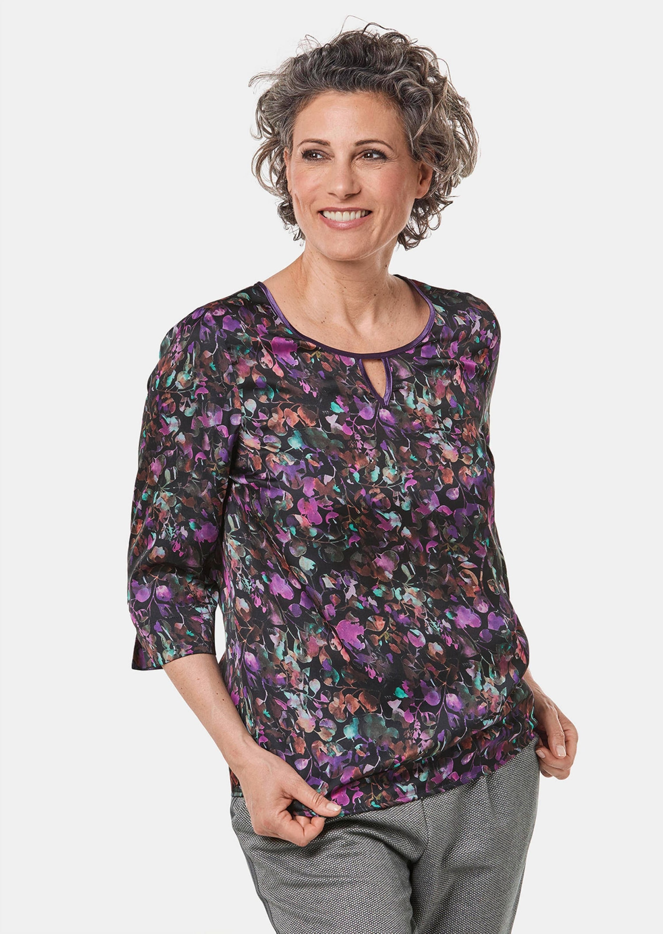 GOLDNER Druckbluse "Seidig fließende Druckbluse" Ohne günstig online kaufen