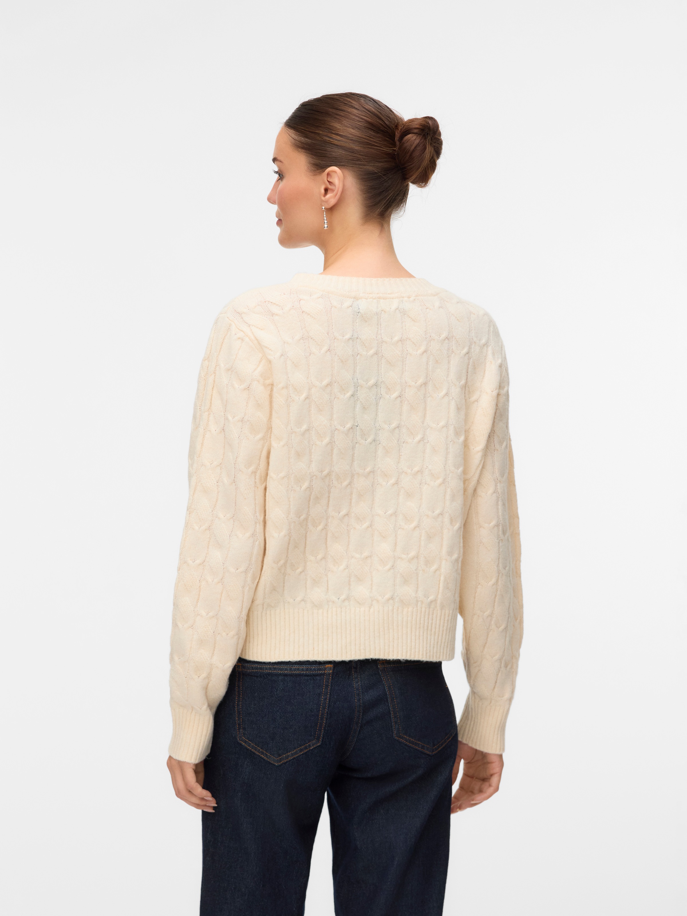 Vero Moda Strickpullover "VMARIES LS O-NECK CABLE PULLOVER BF" mit Zopfstri günstig online kaufen