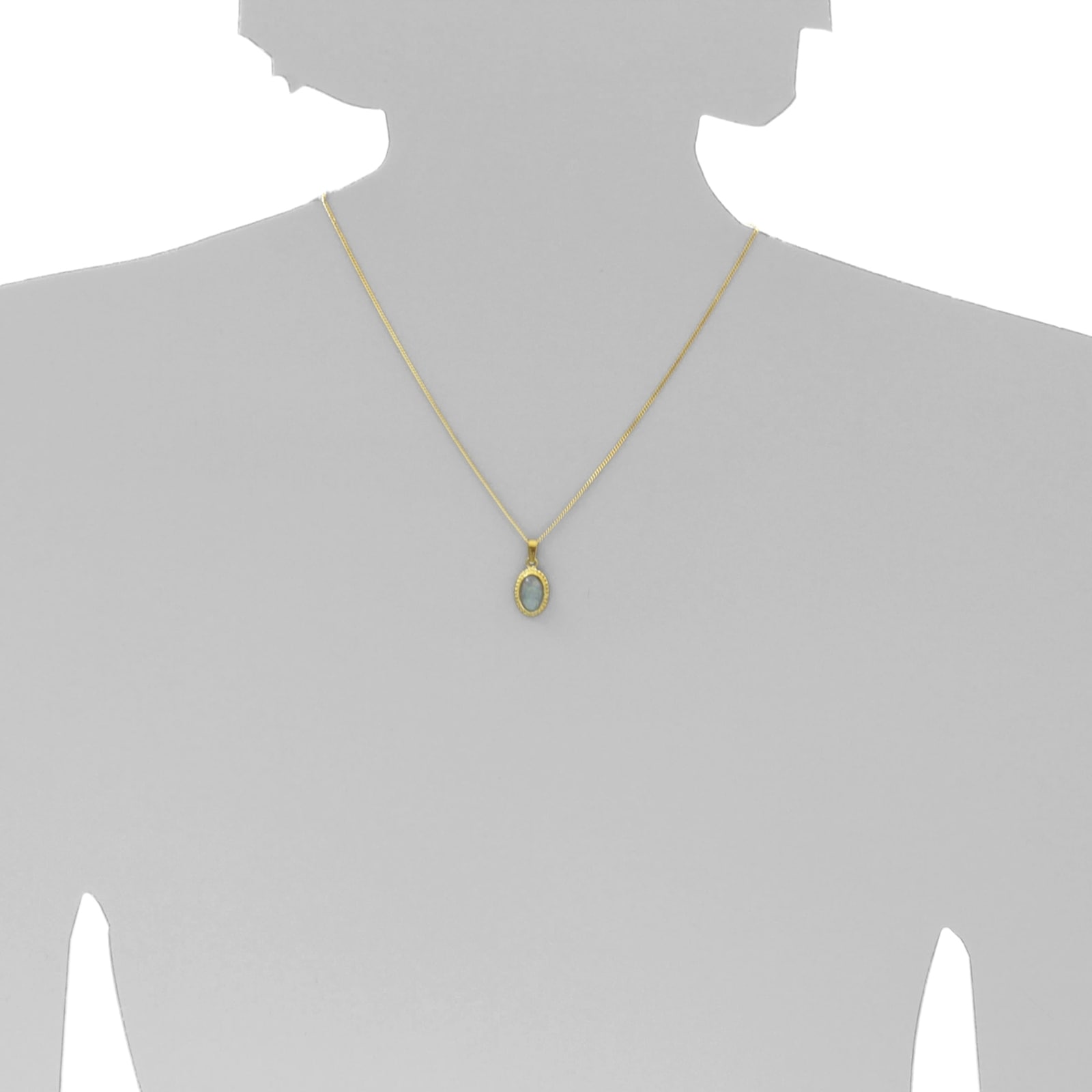 OSTSEE-SCHMUCK Kette und Anhänger Set »- Julie - Gold 333/000 - Opal-Triplette«