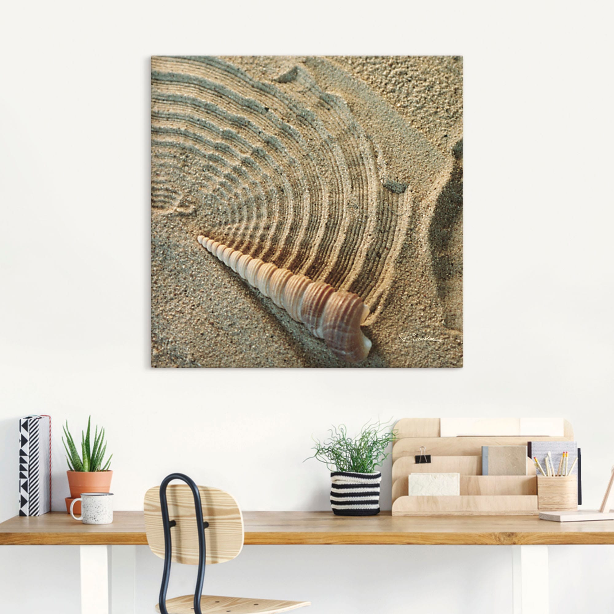 Artland Wandbild »Zen IV - Muschel im Sand«, Zen, (1 St.), als Alubild,  Leinwandbild, Wandaufkleber oder Poster in versch. Größen bestellen | BAUR