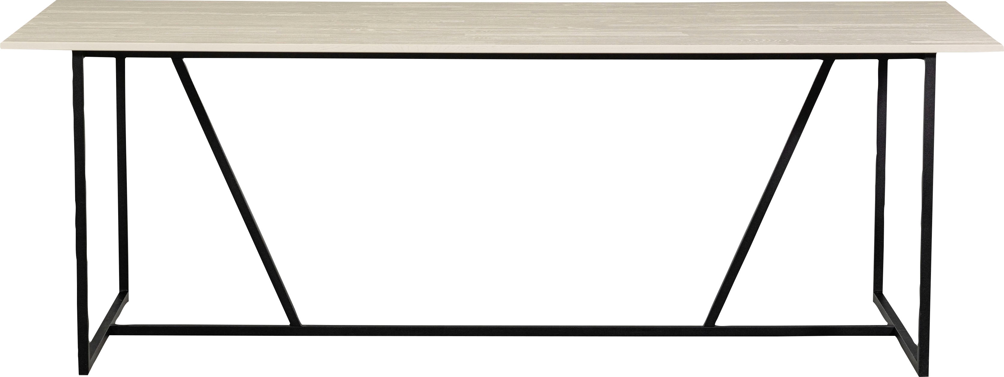 WOOOD Esstisch "Silas FSC-Eschenholz gebürstet Metallgestell, H 75 x B 220 x T 90 cm" Für 6–8 Personen geeignet, Schutzlackiert, einfach zu montierbar